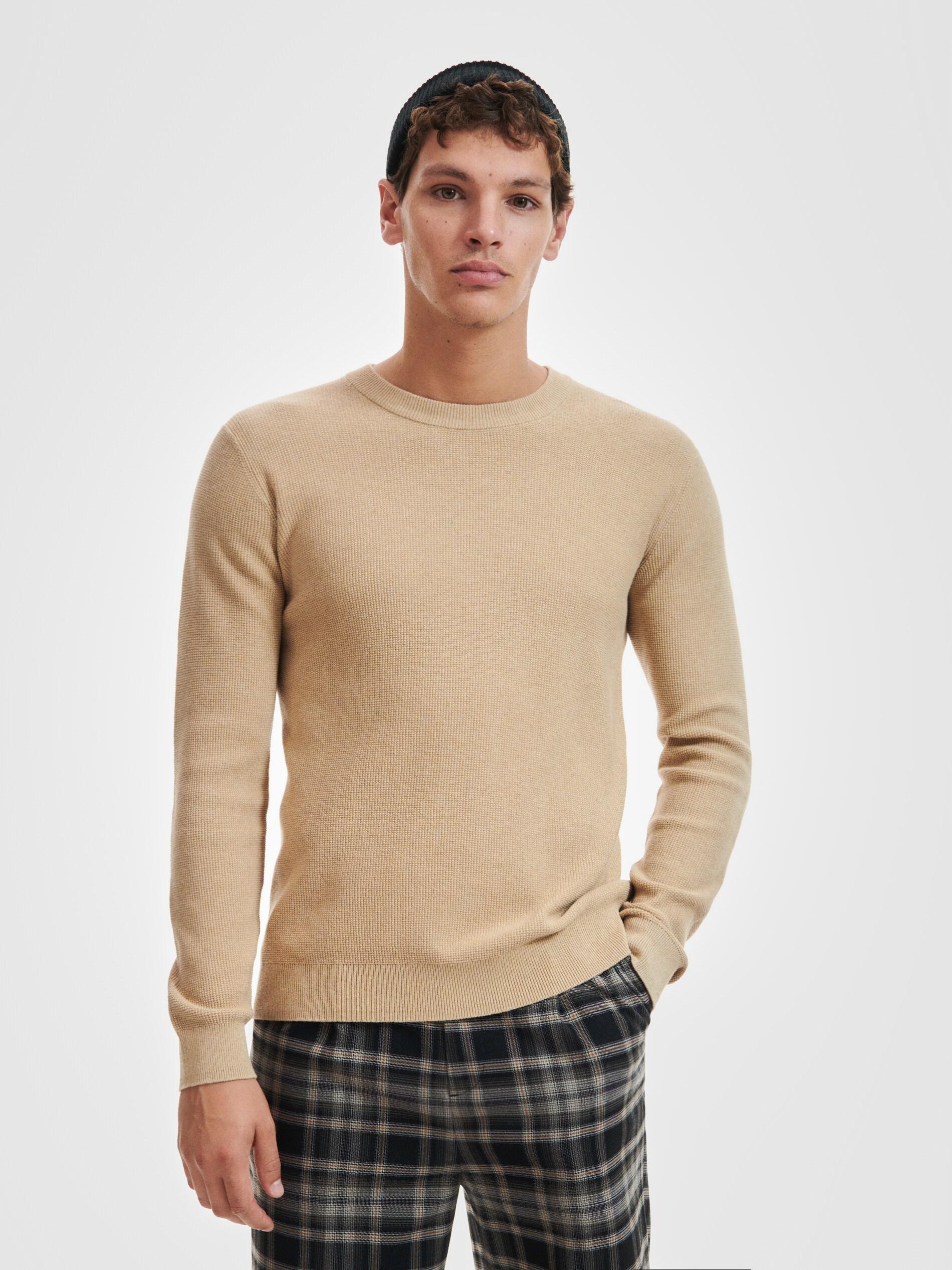 Beige Jumper With Round Neck, , large image number 2