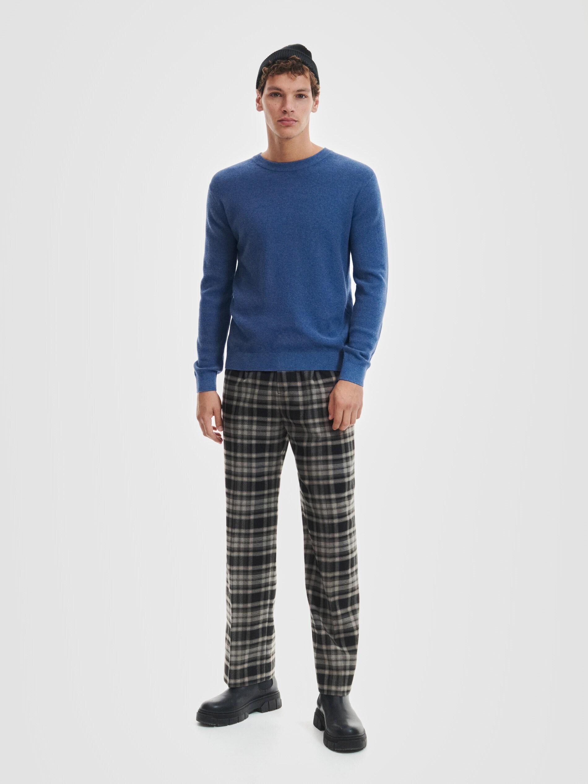 Blue Jumper With Round Neck, , large image number 0