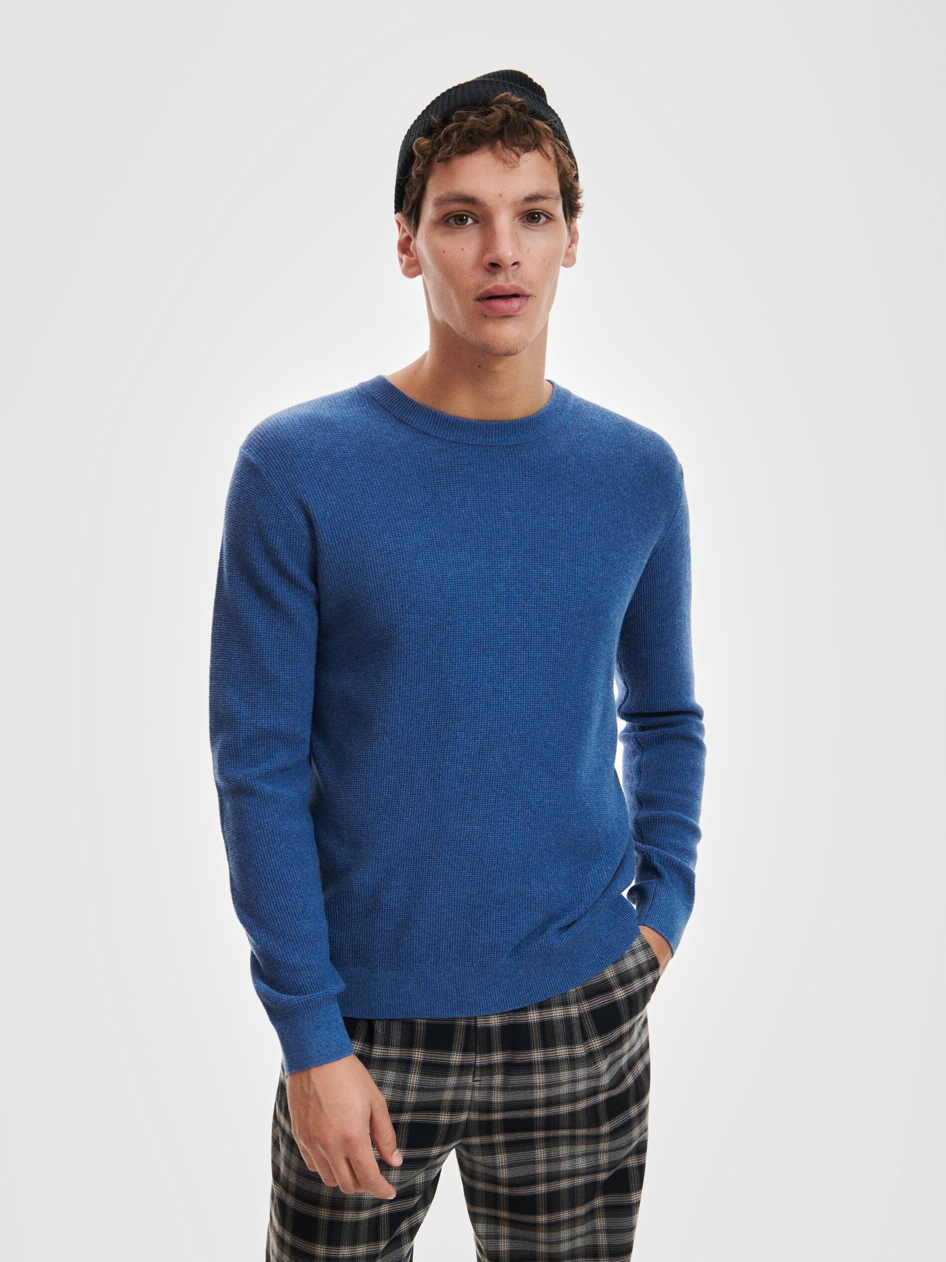 Blue Jumper With Round Neck, , large image number 1