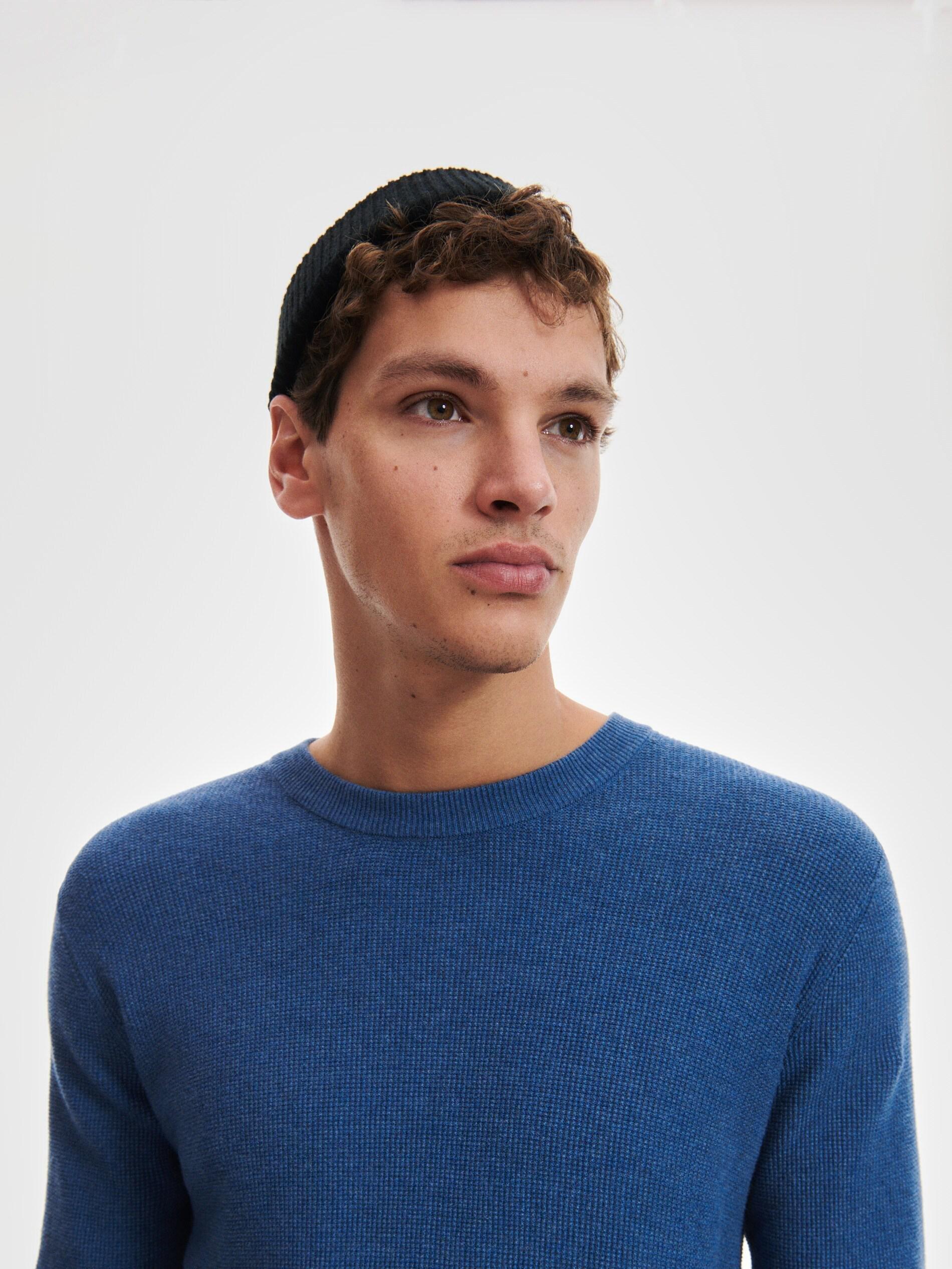 Blue Jumper With Round Neck, , large image number 2