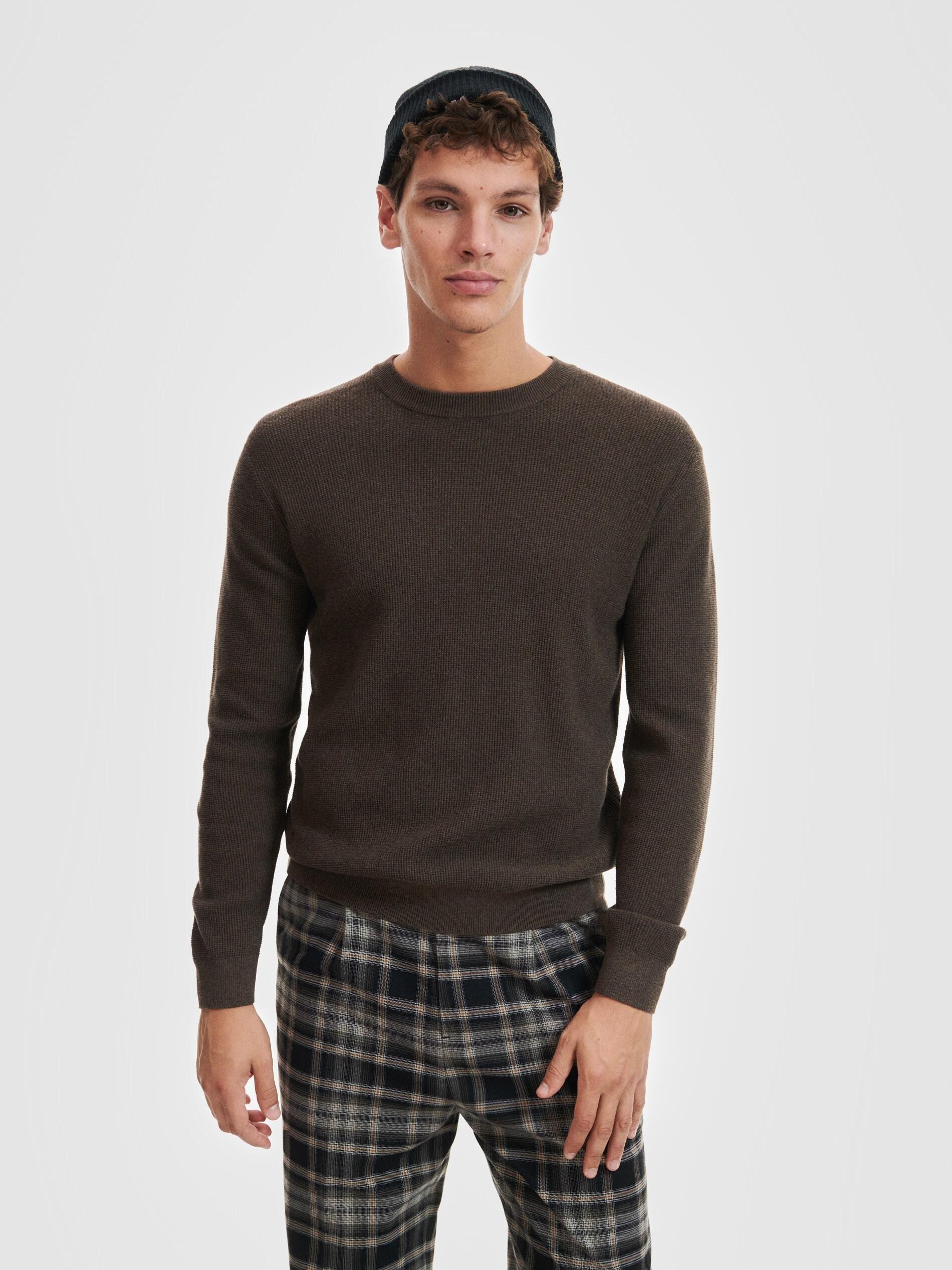 Brown Jumper With Round Neck, , large image number 0