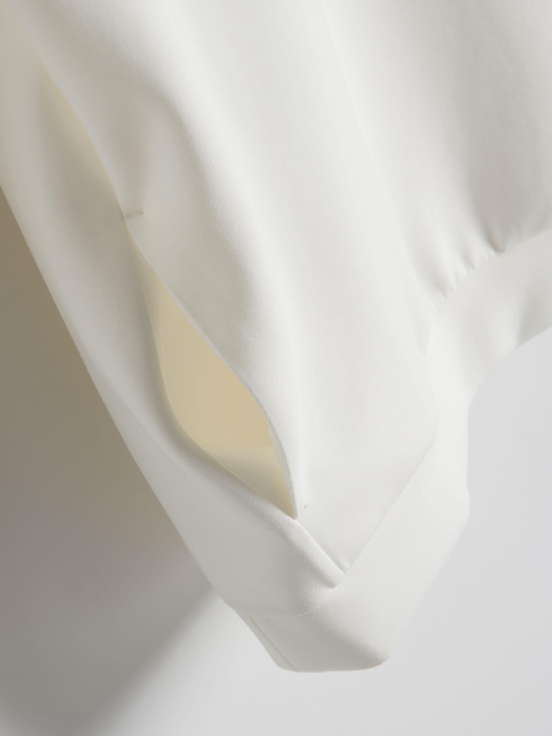 White Minimalist Print Sweatshirt, , large image number 2