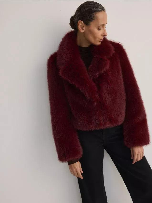 Burgundy Wide Notch Lapels Jacket, , large image number 0