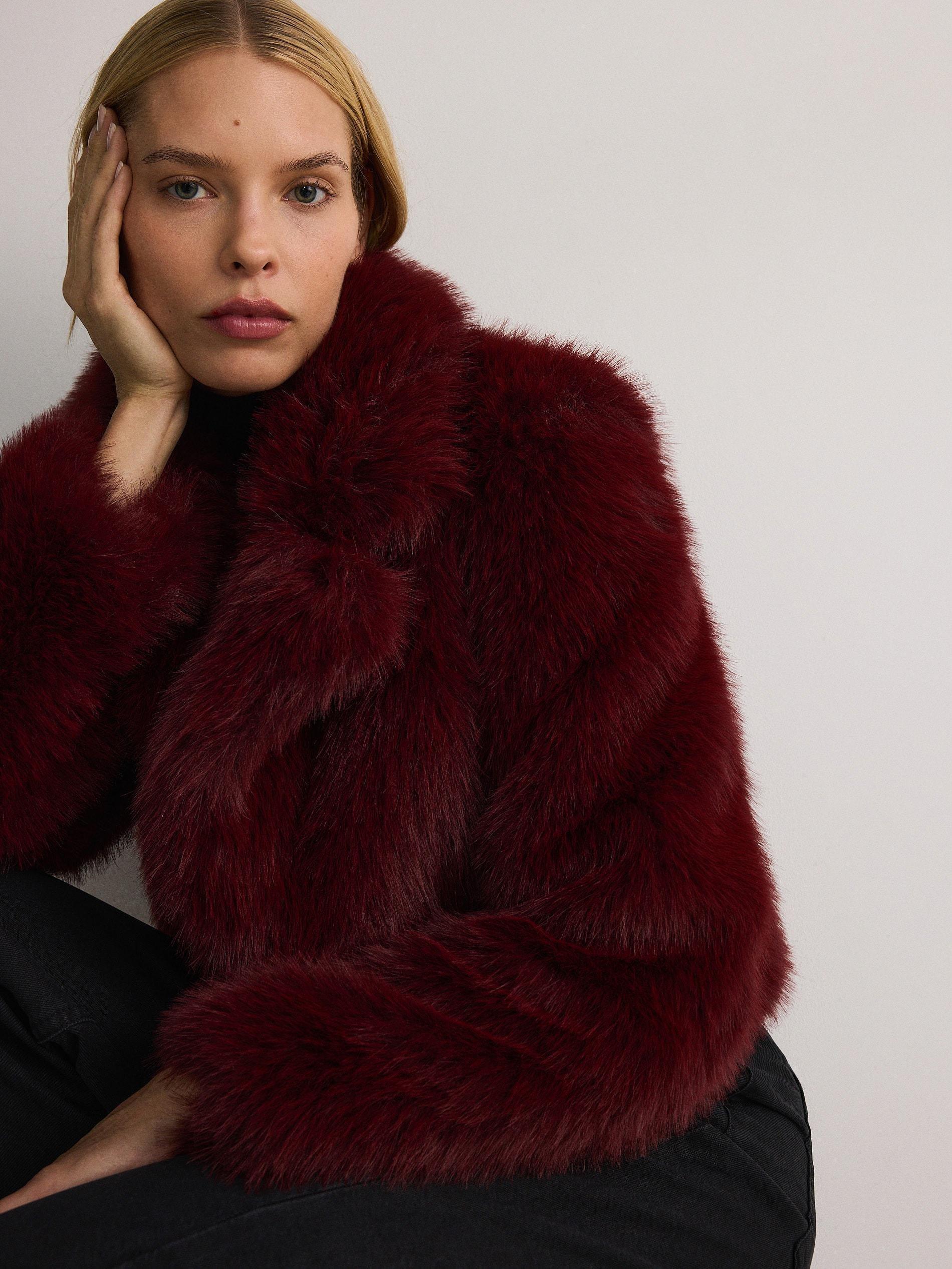 Burgundy Wide Notch Lapels Jacket, , large image number 1