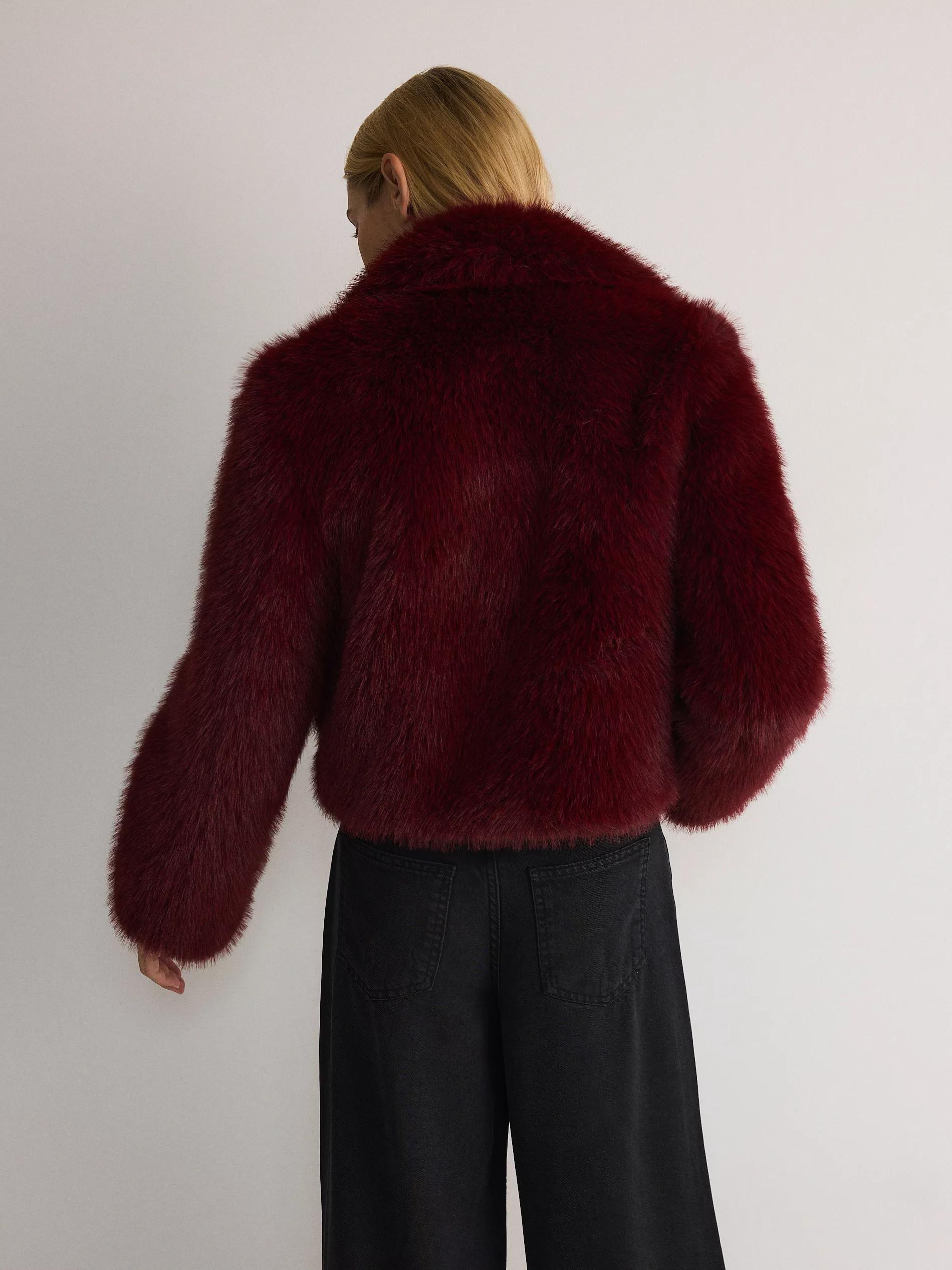 Burgundy Wide Notch Lapels Jacket, , large image number 4