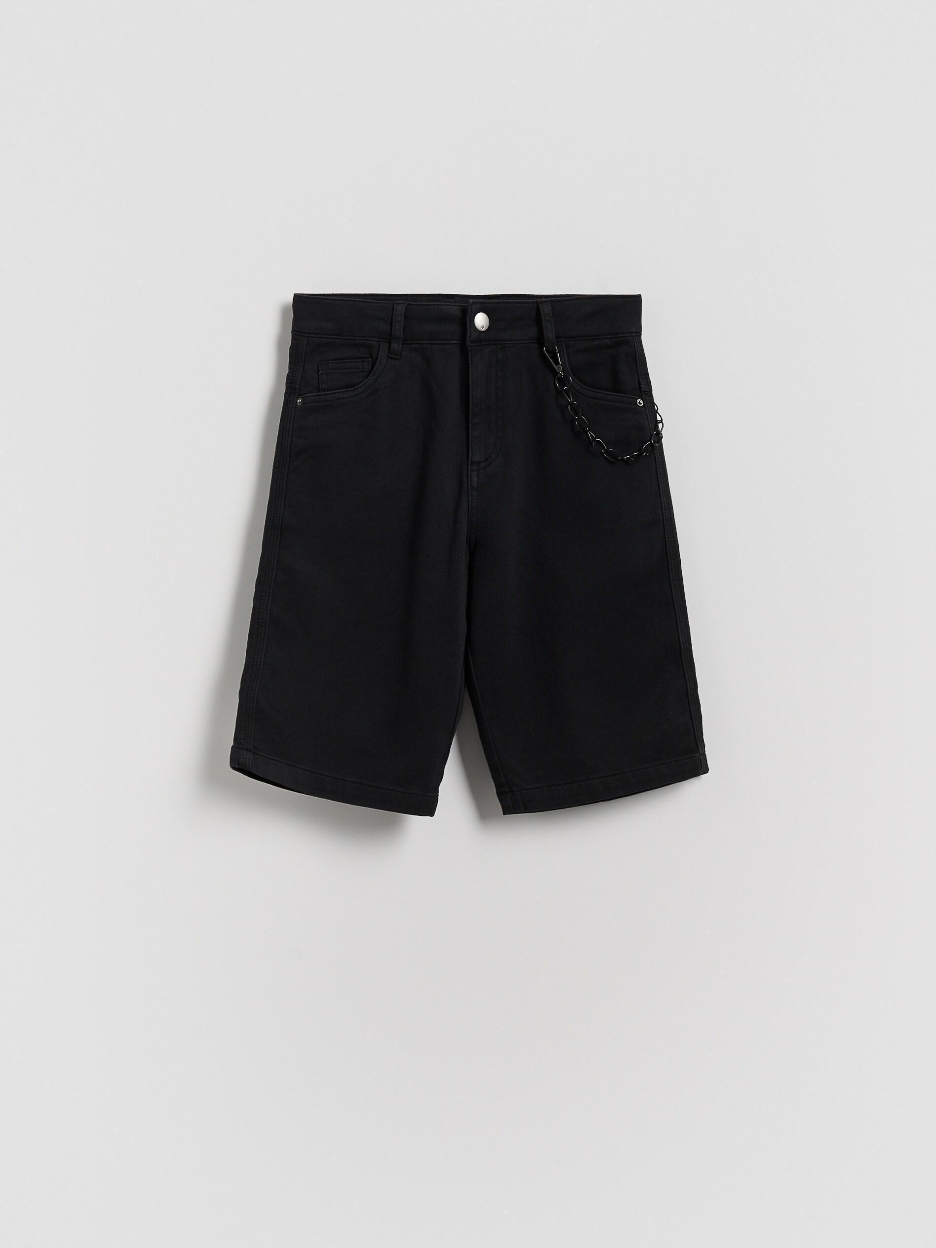 Cotton shorts, Black, medium