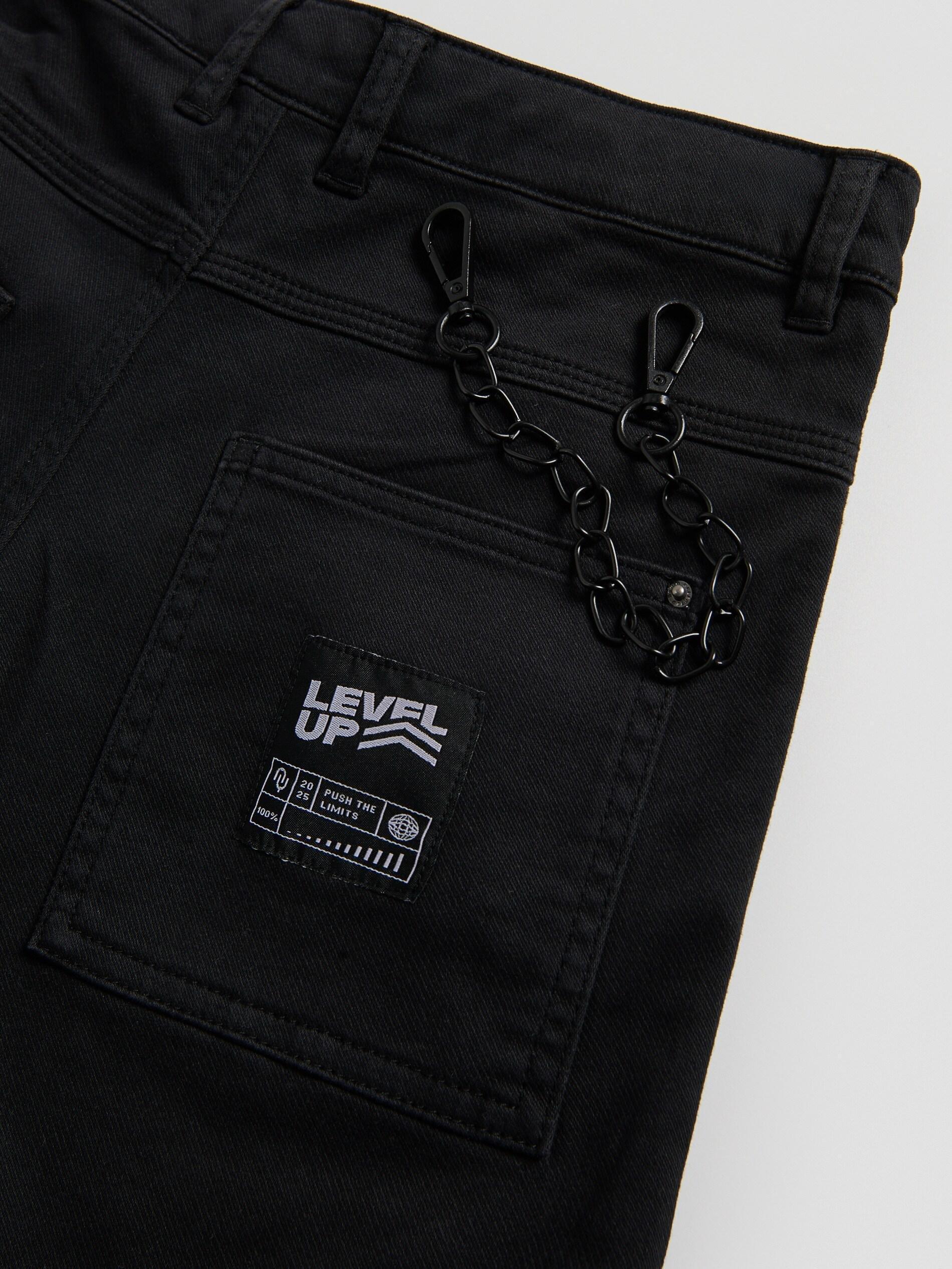 Cotton shorts, Black, medium