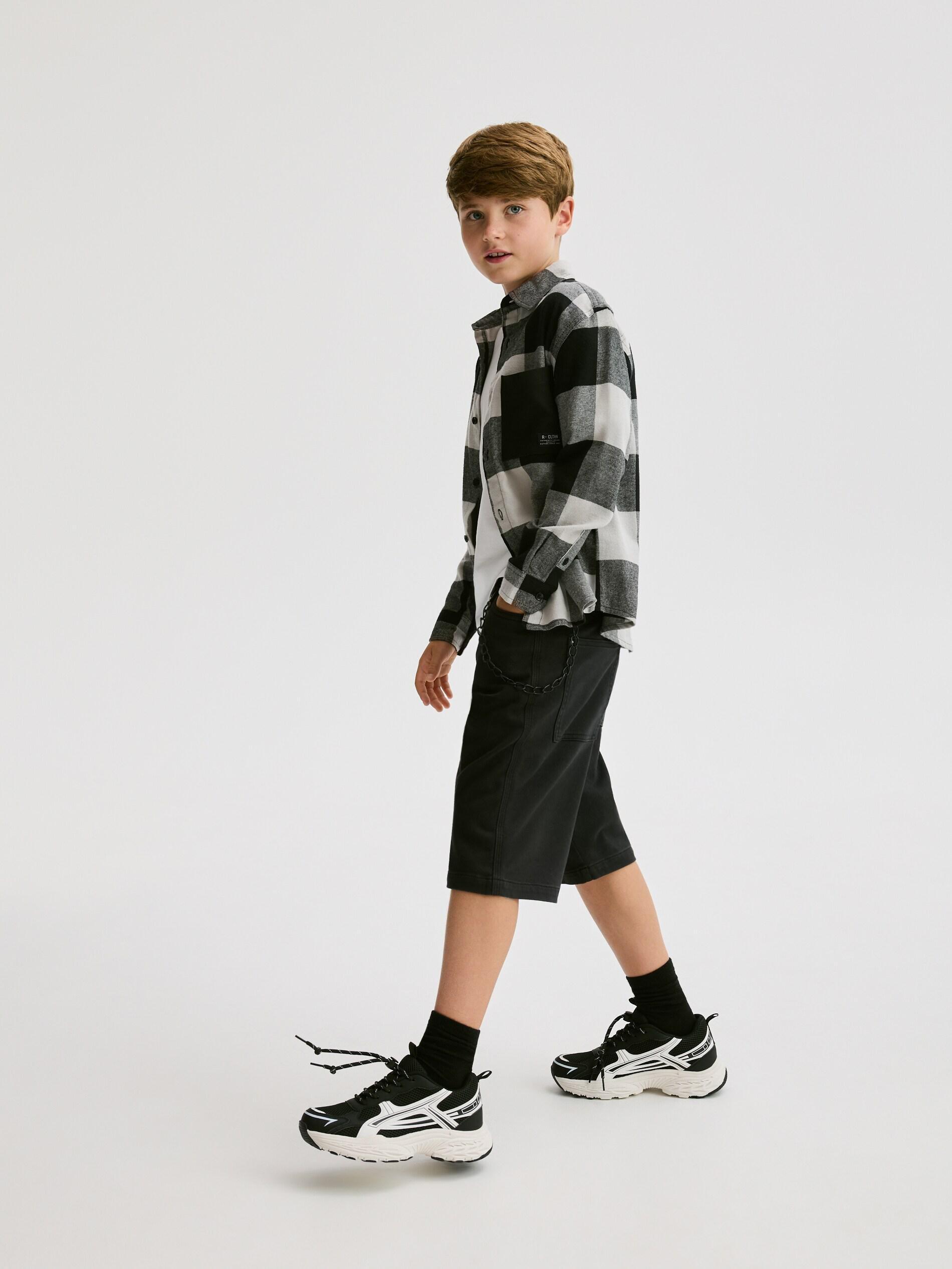 Cotton shorts, Black, large image number 4