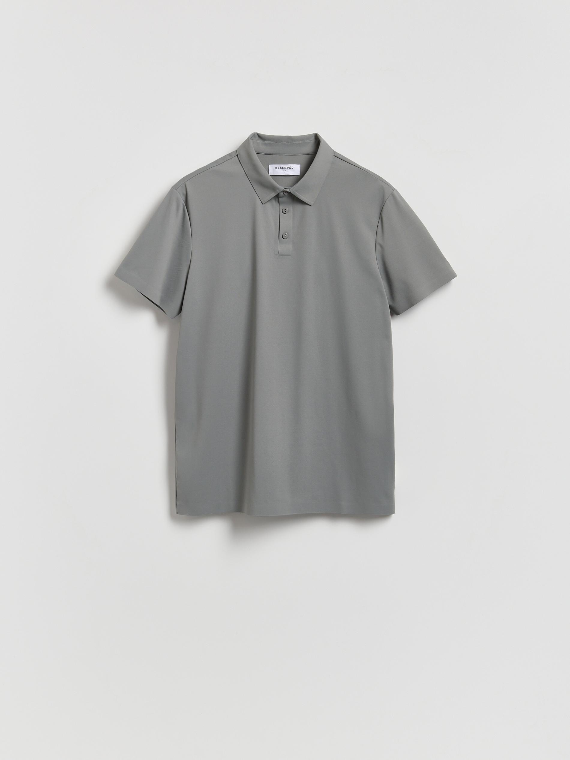 Grey Slim Fit Polo Shirt, Light grey, large image number 0