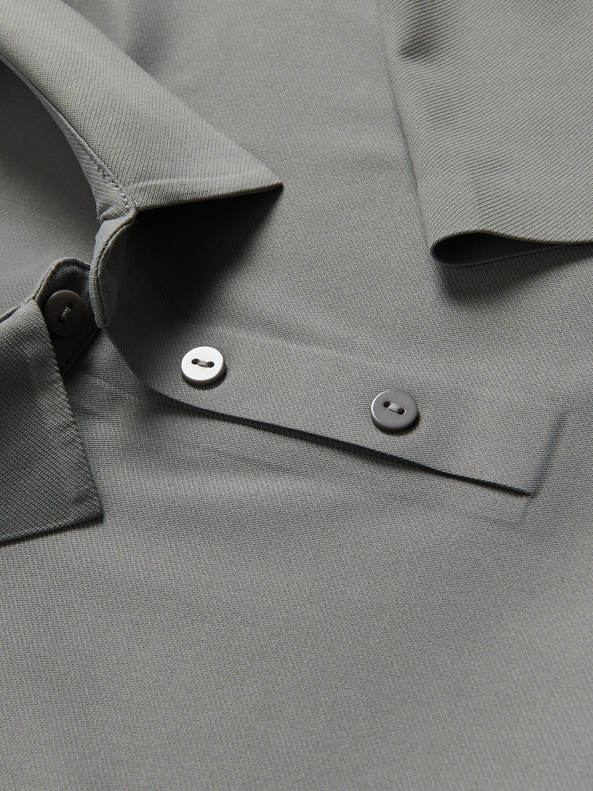 Grey Slim Fit Polo Shirt, Light grey, large image number 1