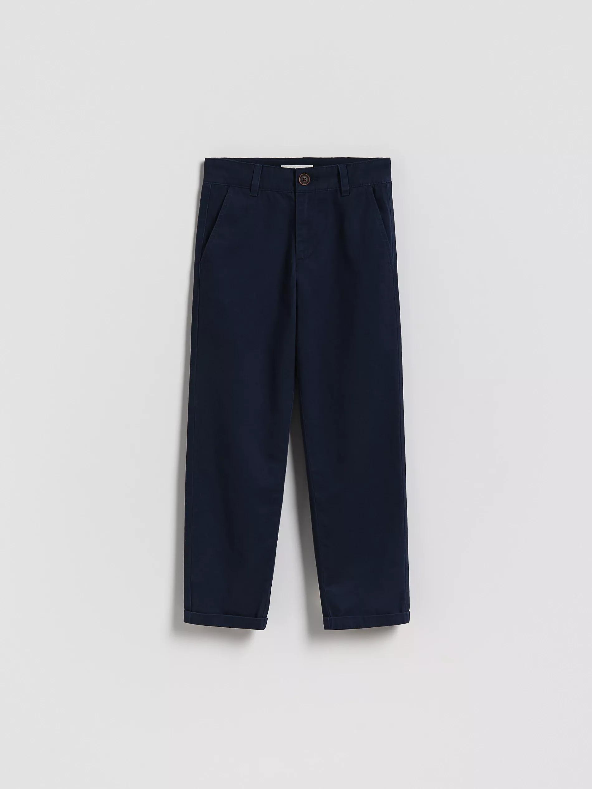 Navy Cotton Rich Chino Trousers, Navy, large image number 0