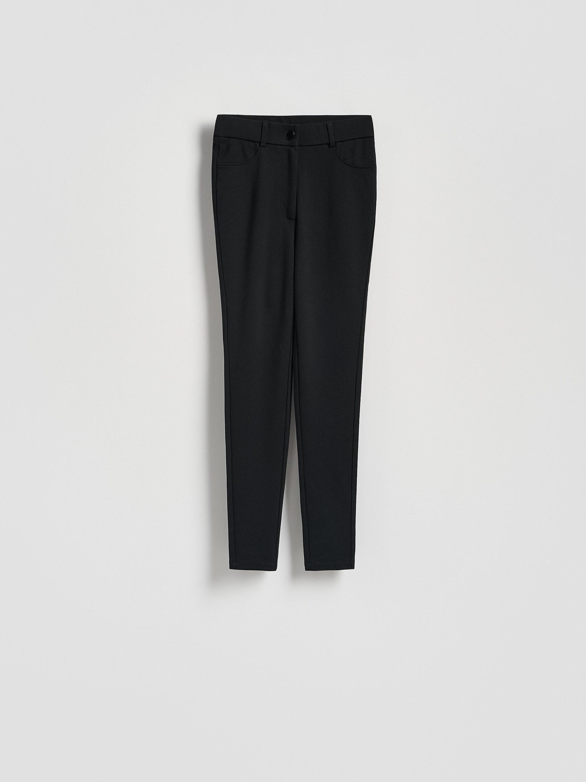Black Viscose Rich Leggings, Black, large image number 3