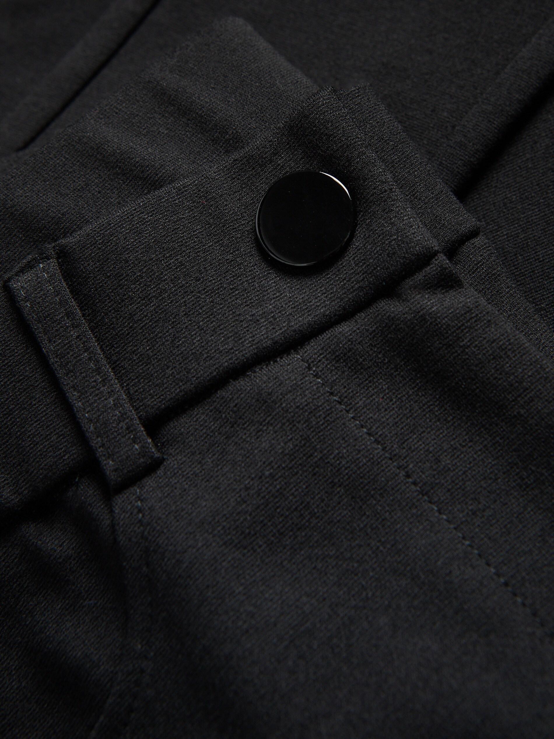 Black Viscose Rich Leggings, Black, large image number 4