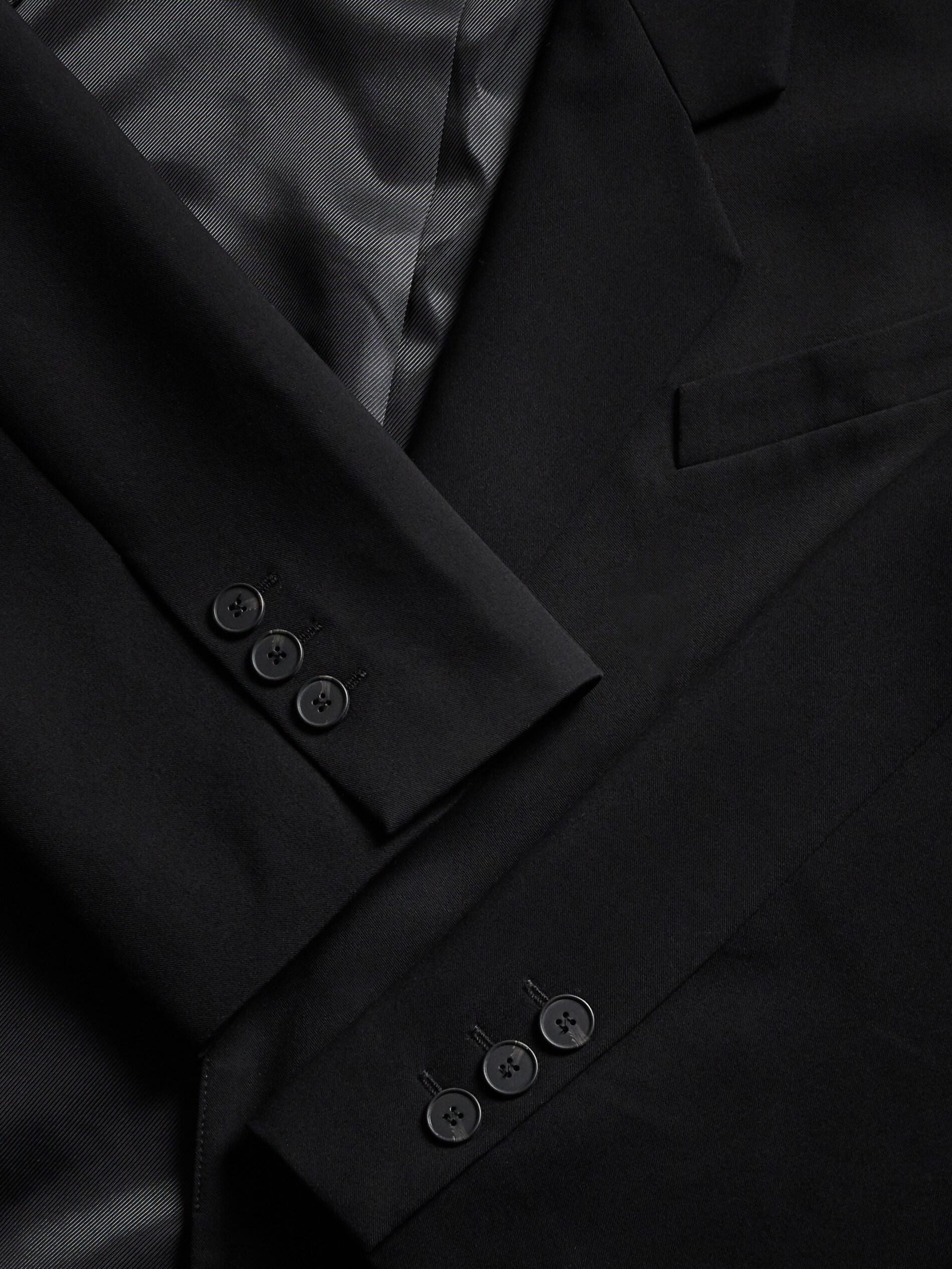 Black Viscose Blend Blazer, Black, large image number 5