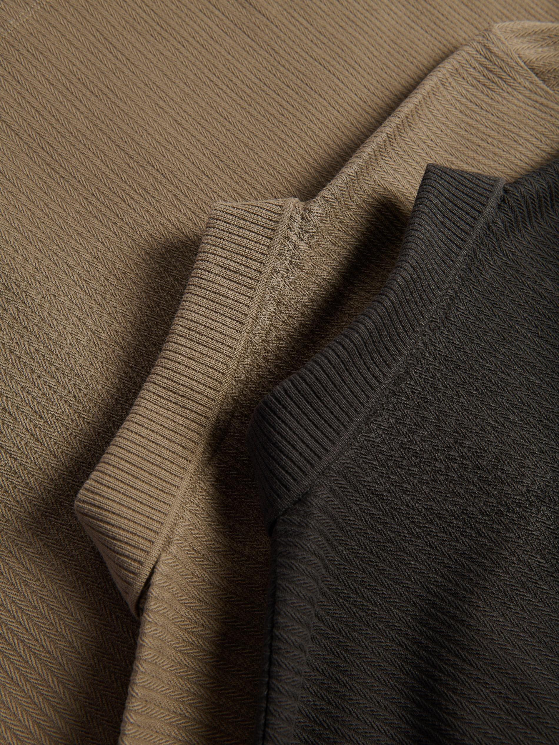 Brown Regular Fit Structural Jersey Polo Shirt, Brown, large image number 5