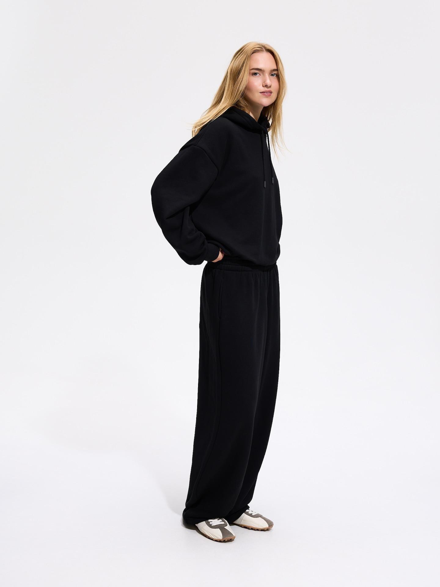 Black Hoodie, Black, medium