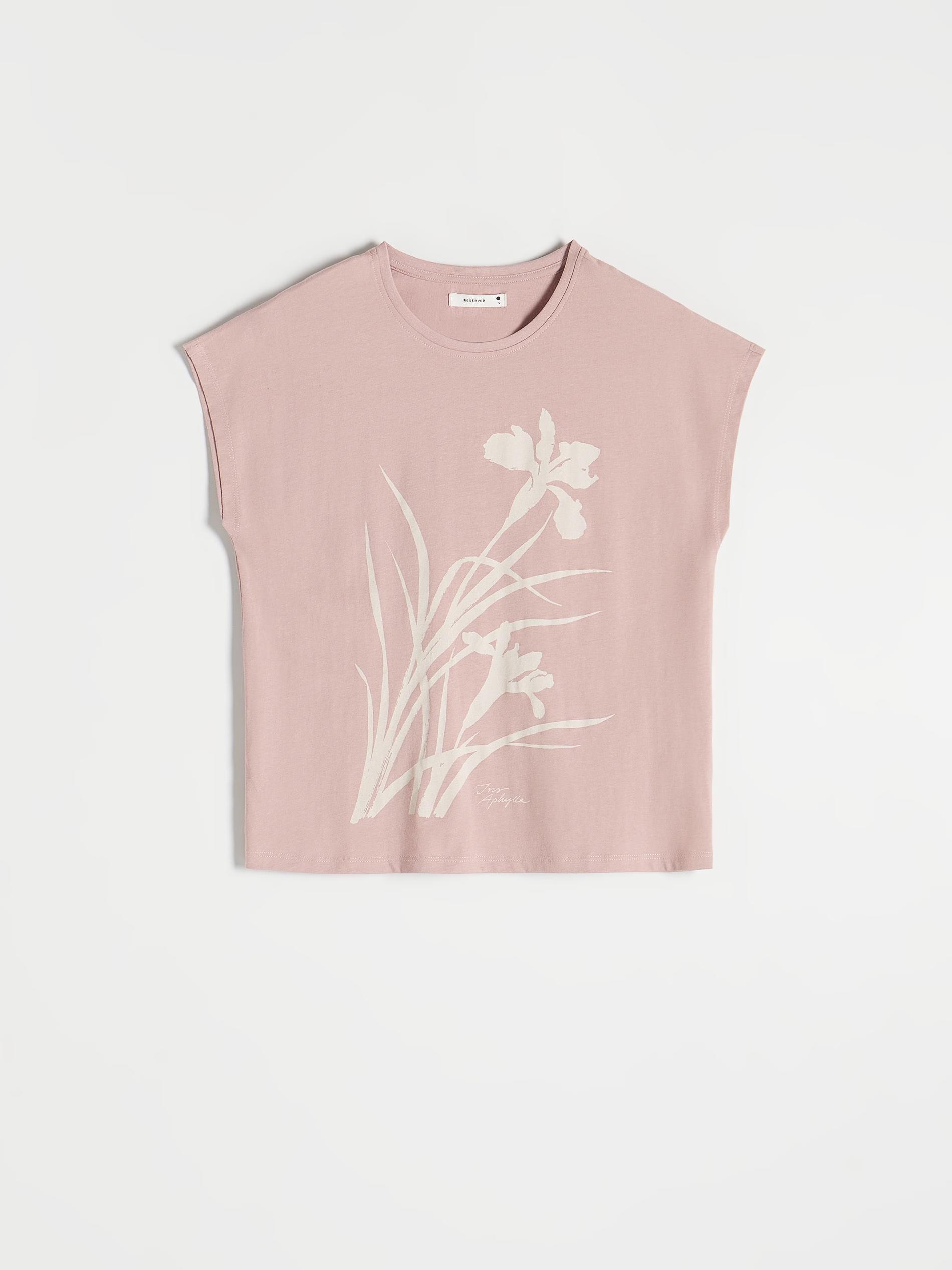 Pink Kimono T-Shirt With Print, , large image number 2