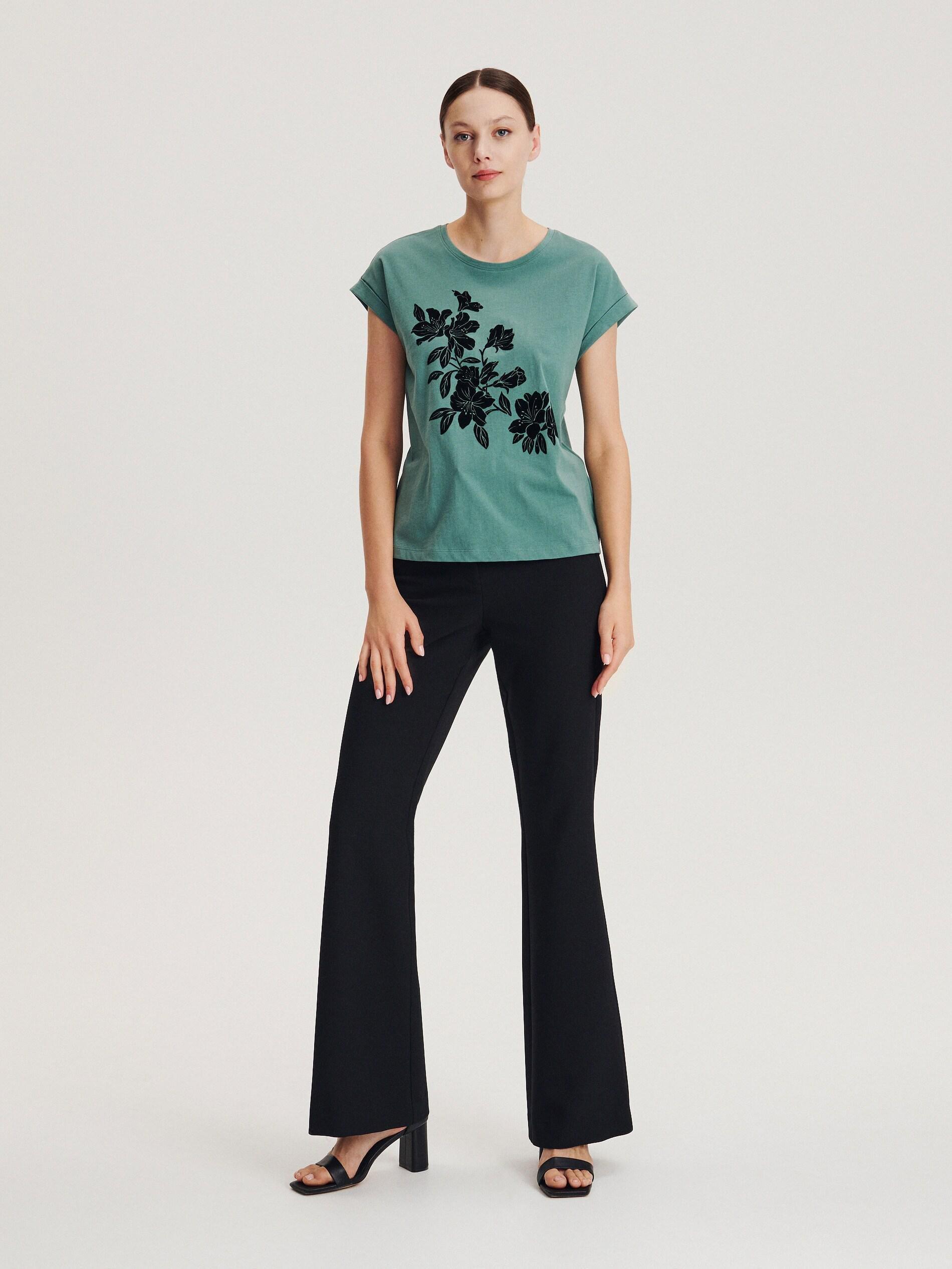 Green Printed T-Shirt, , large image number 2