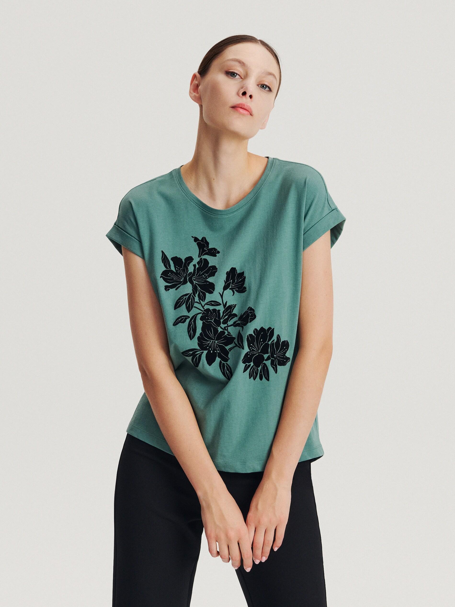 Green Printed T-Shirt, , large image number 3
