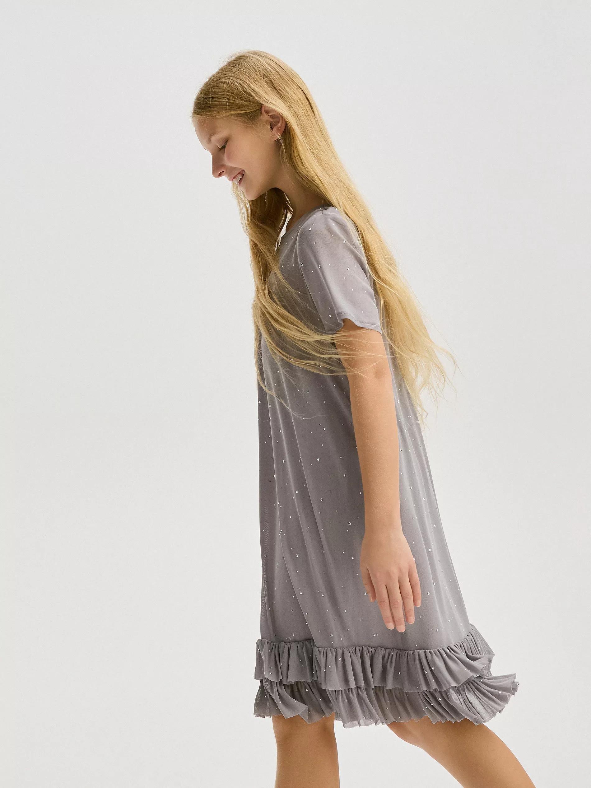 Grey Dress,Kids Girl, , large image number 5