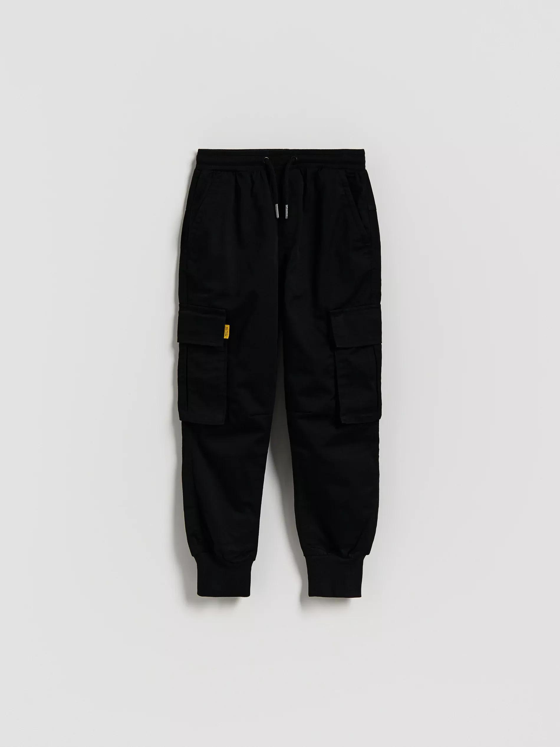 Black Joggers With Pockets, Black, medium