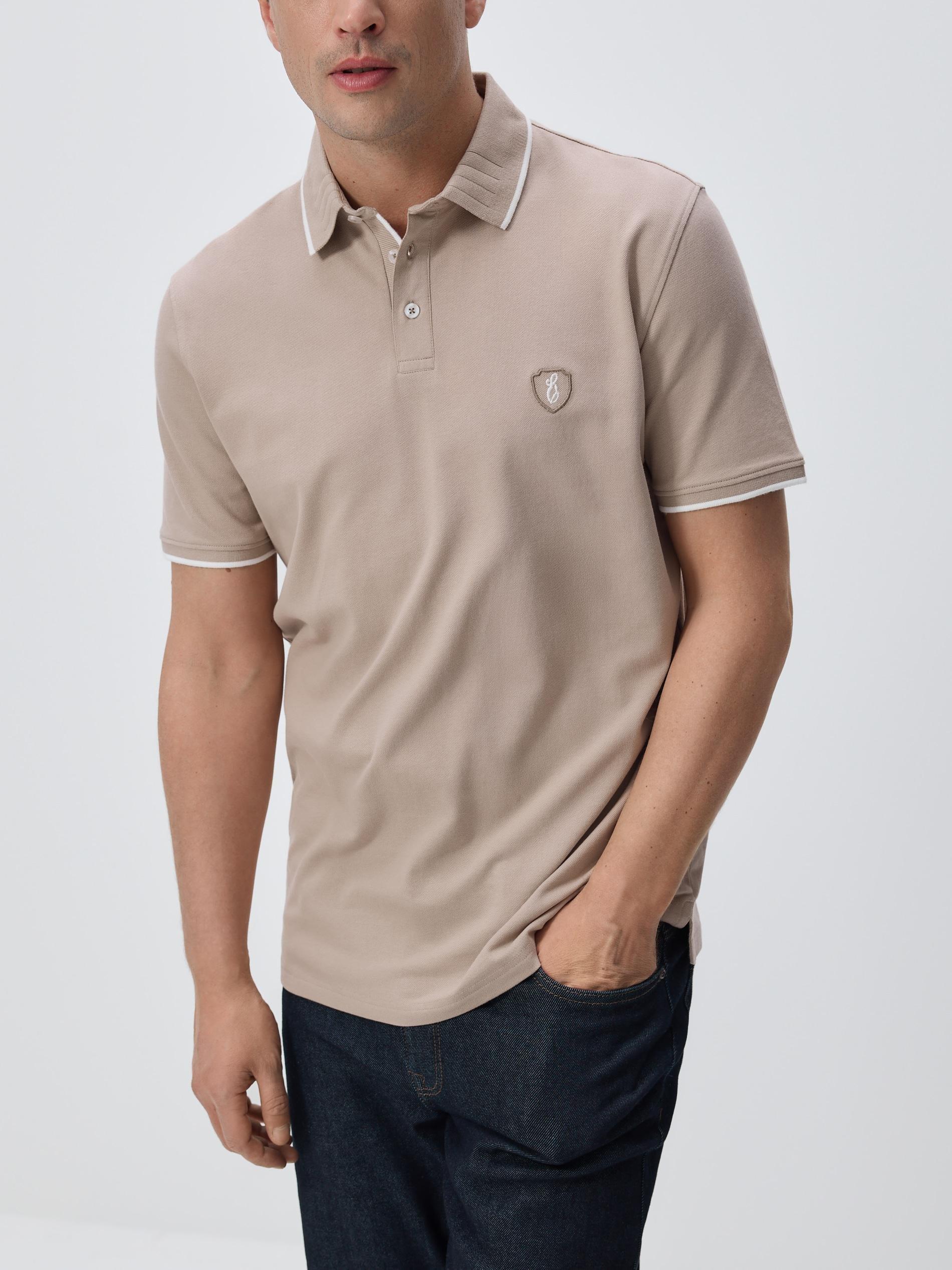 Beige Regular Fit Polo Shirt, Beige, large image number 1
