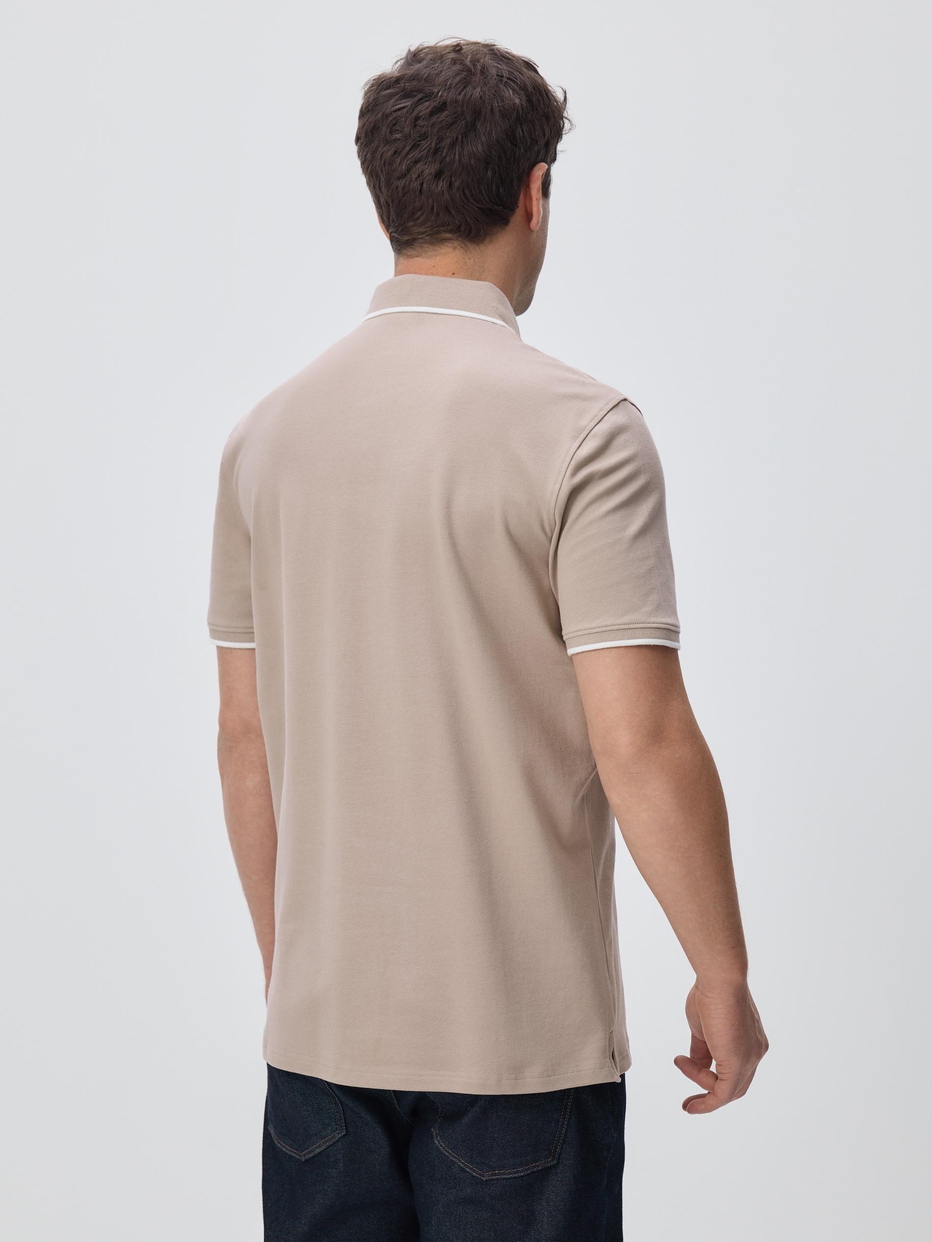Beige Regular Fit Polo Shirt, Beige, large image number 3