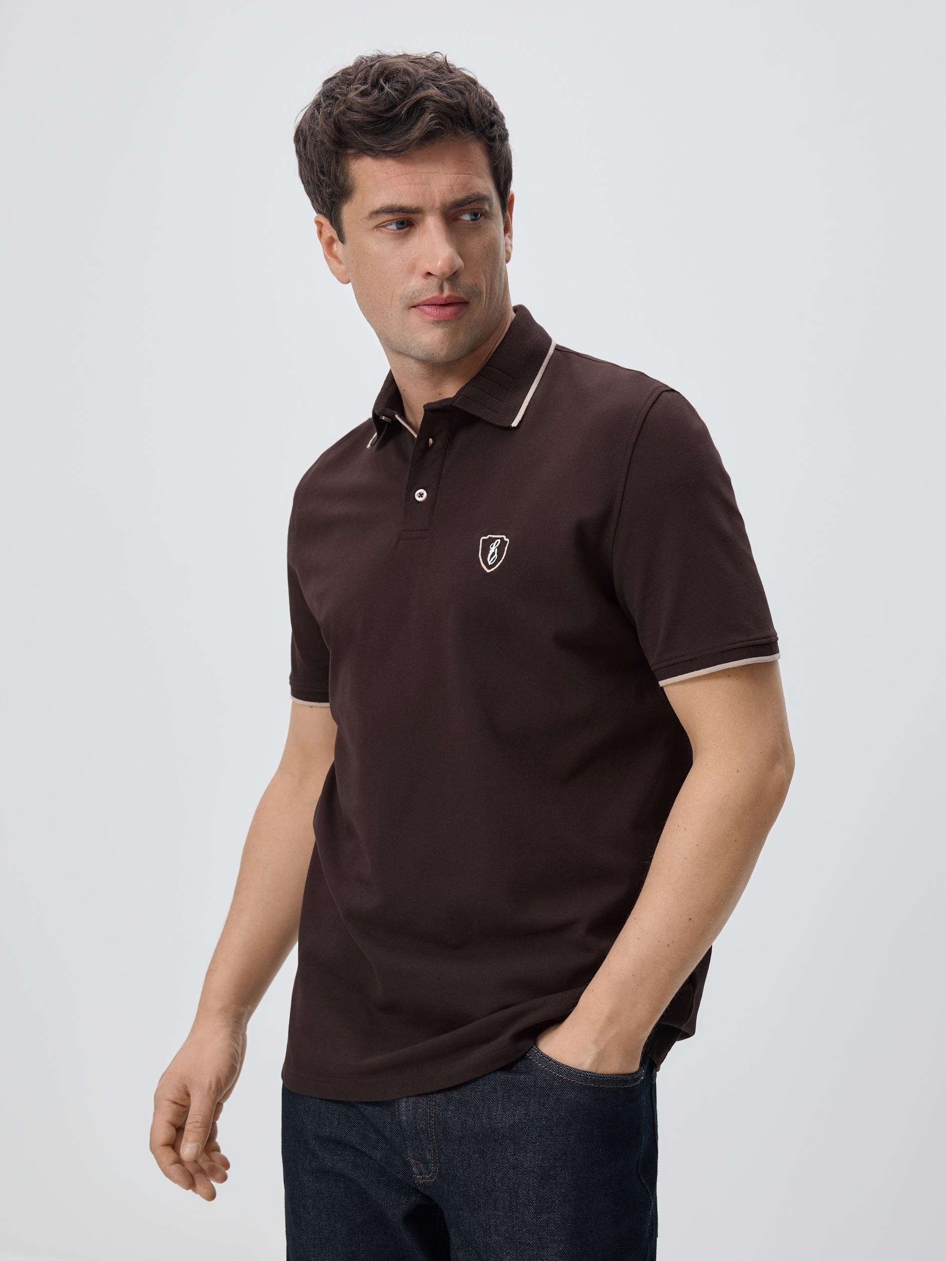 Brown Regular Fit Polo Shirt, Brown, large image number 0