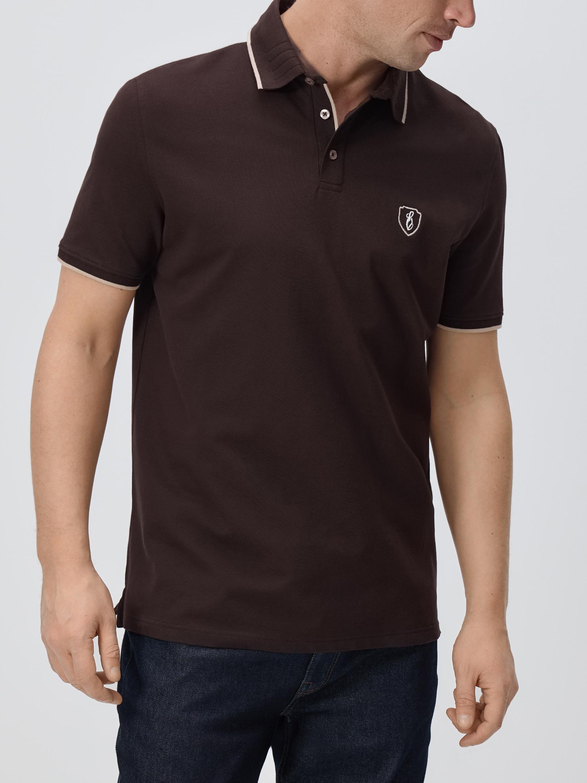 Brown Regular Fit Polo Shirt, Brown, large image number 1