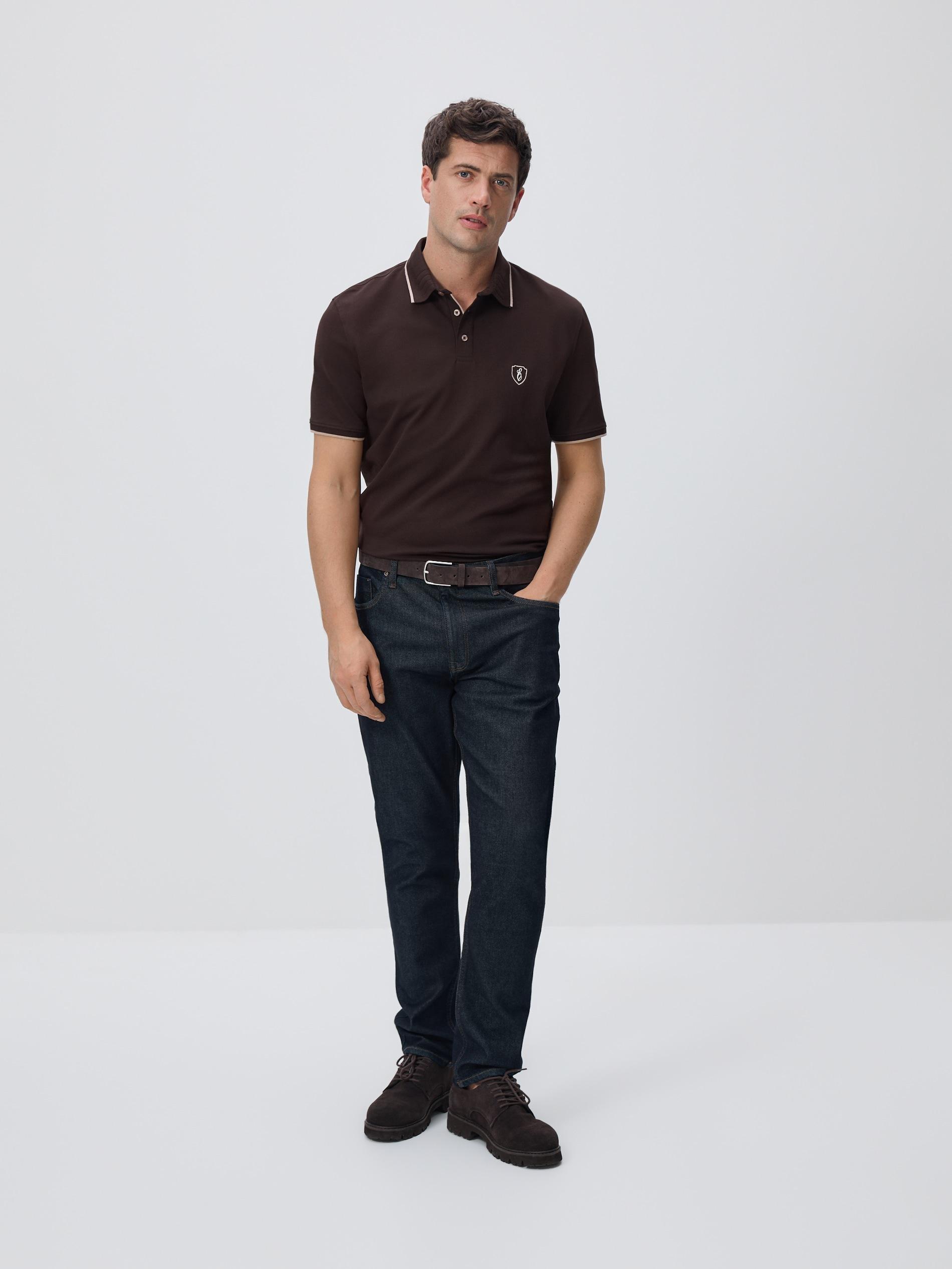Brown Regular Fit Polo Shirt, Brown, large image number 3