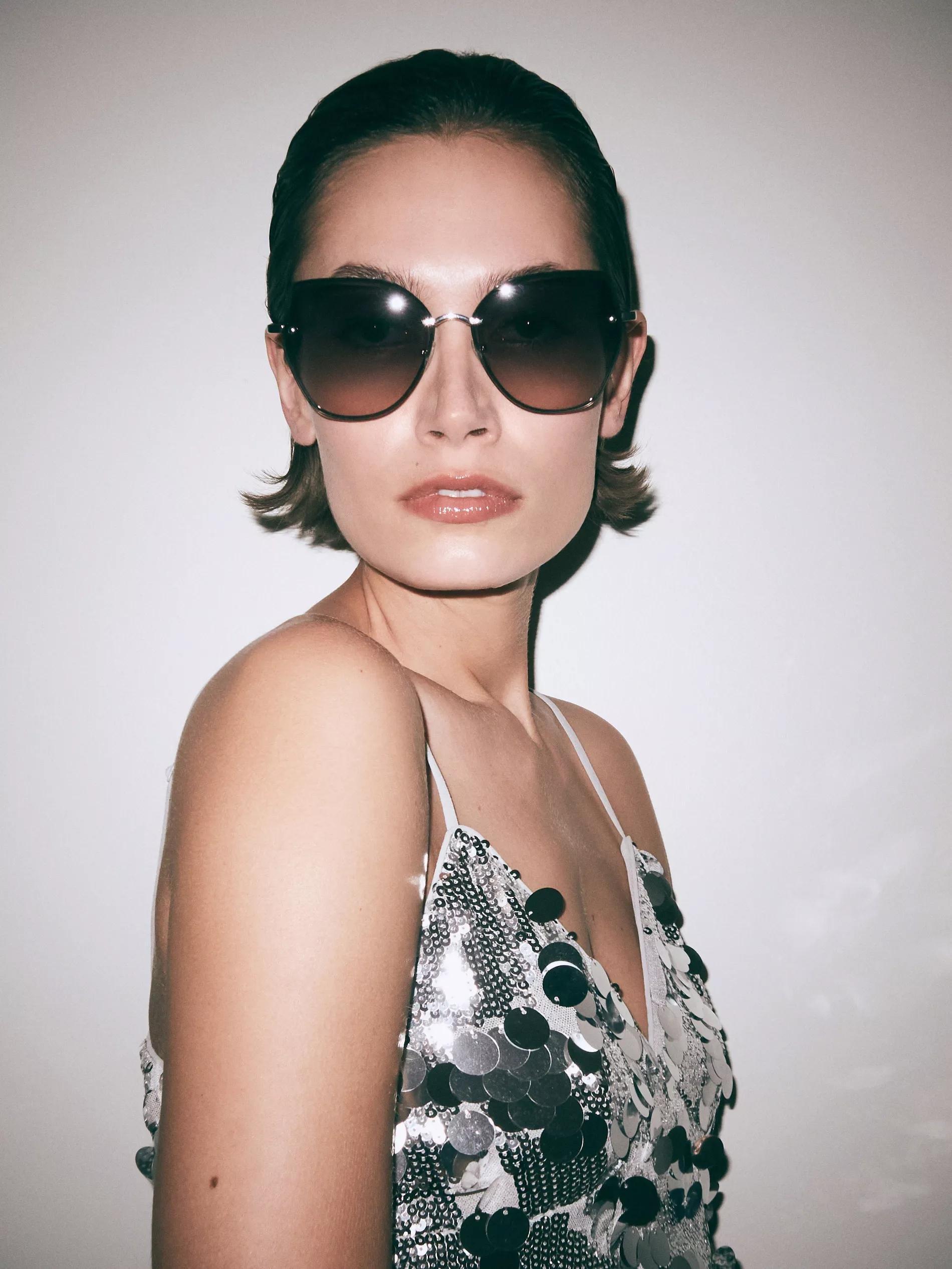 black Sunglasses, Black, large image number 1