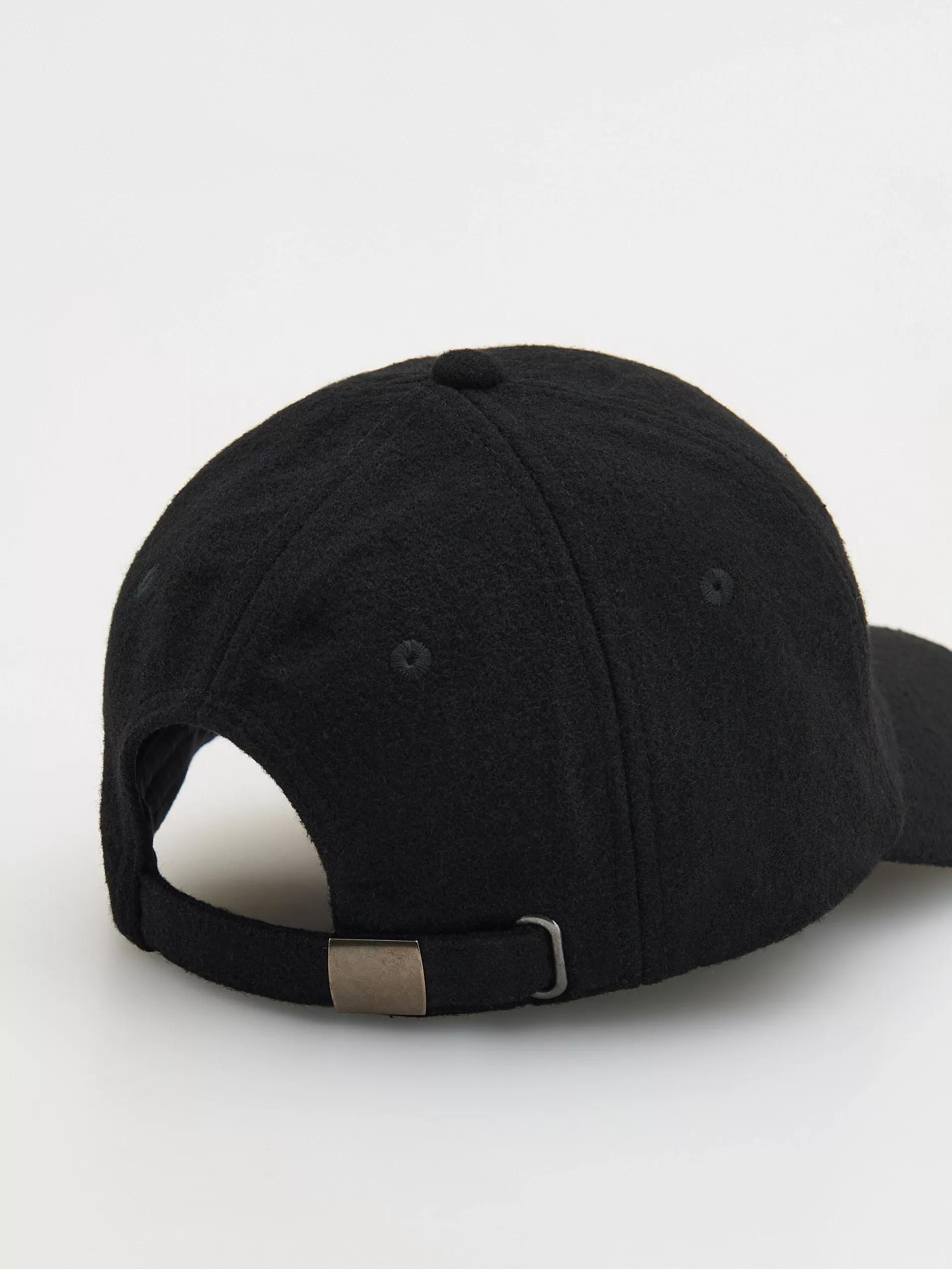 BLACK Baseball cap with wool blend, Black, large image number 1