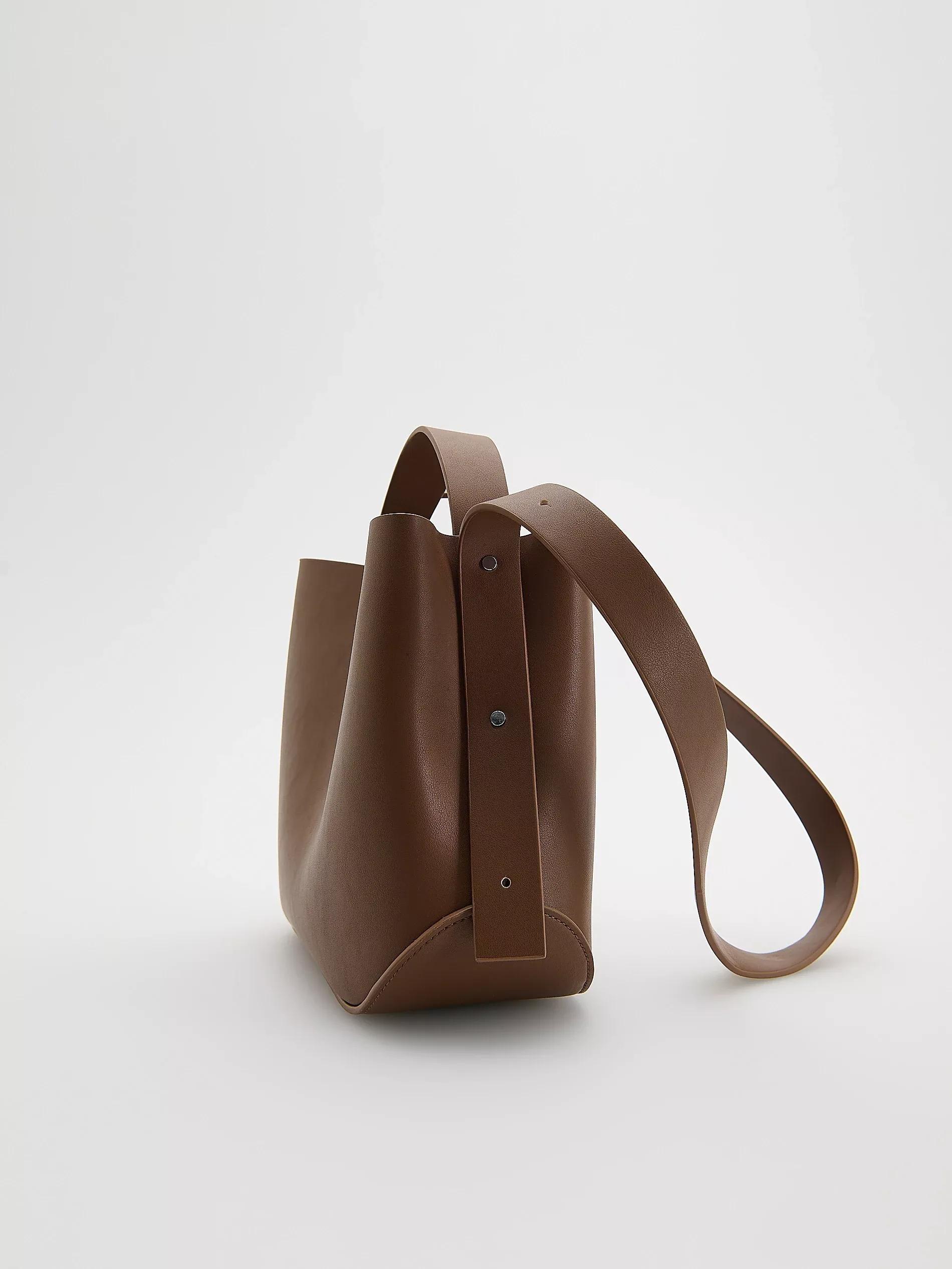 Brown Bucket Bag, Brown, large image number 1