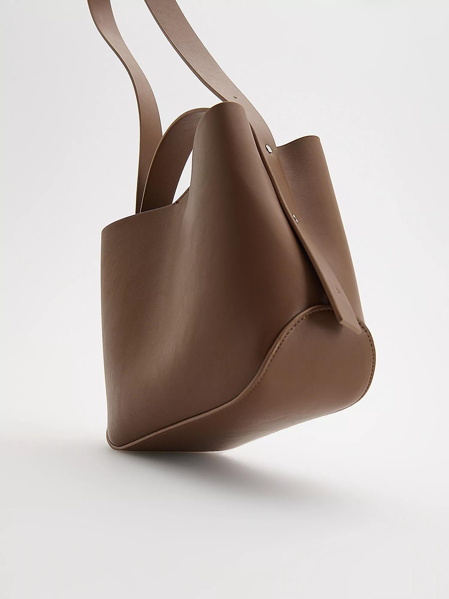 BROWN Bucket bag, Brown, medium