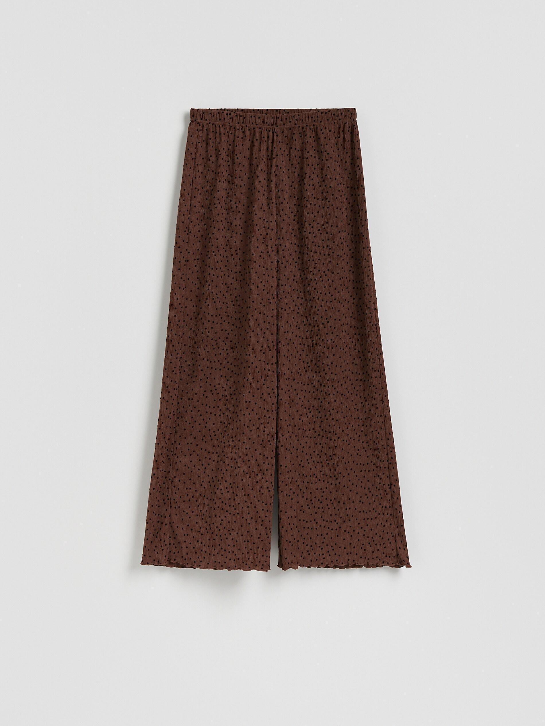 Brown Polka Dot Trousers, Brown, large image number 4