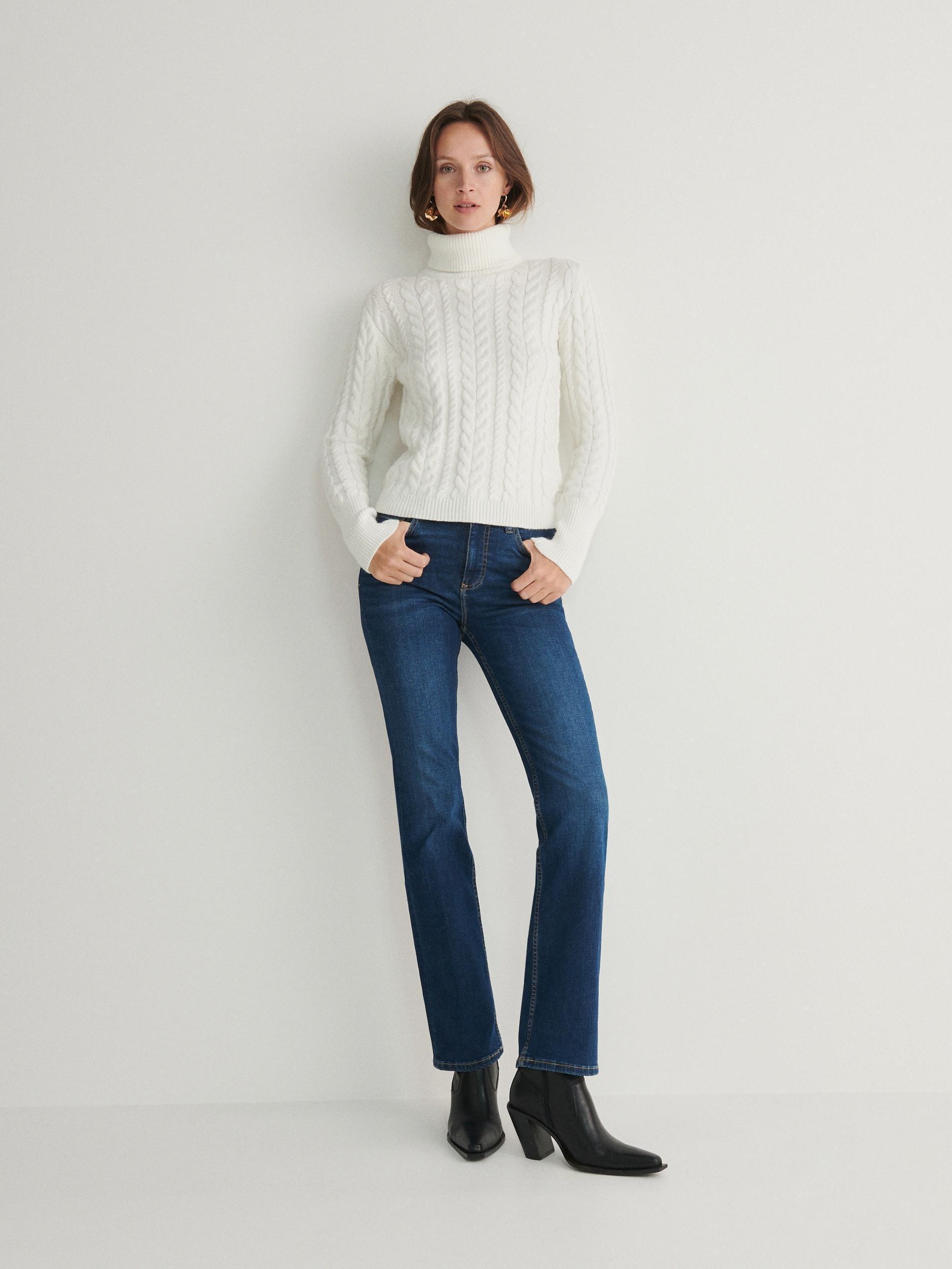 Cream Turtleneck Jumper, , large image number 0