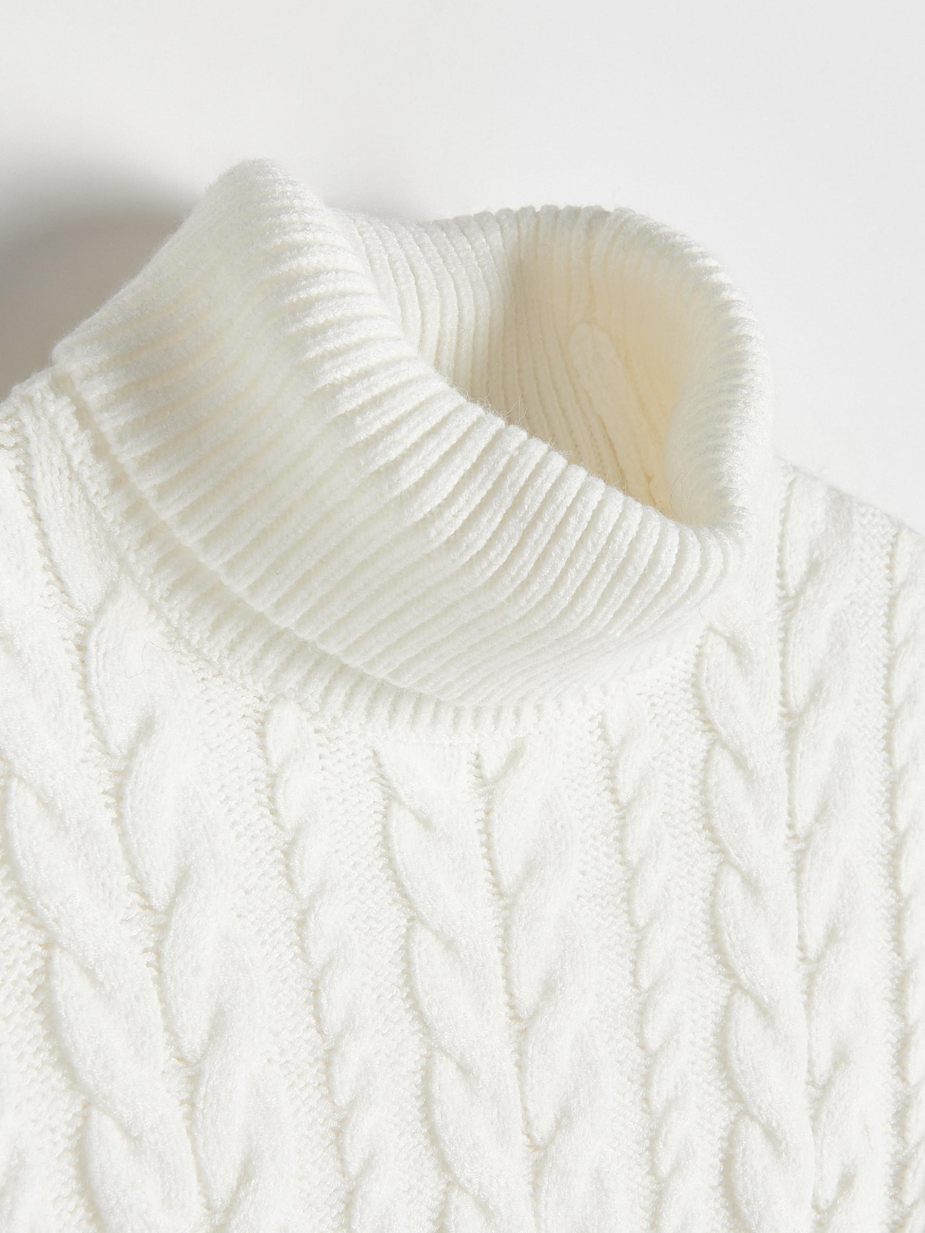 Cream Turtleneck Jumper, , large image number 5