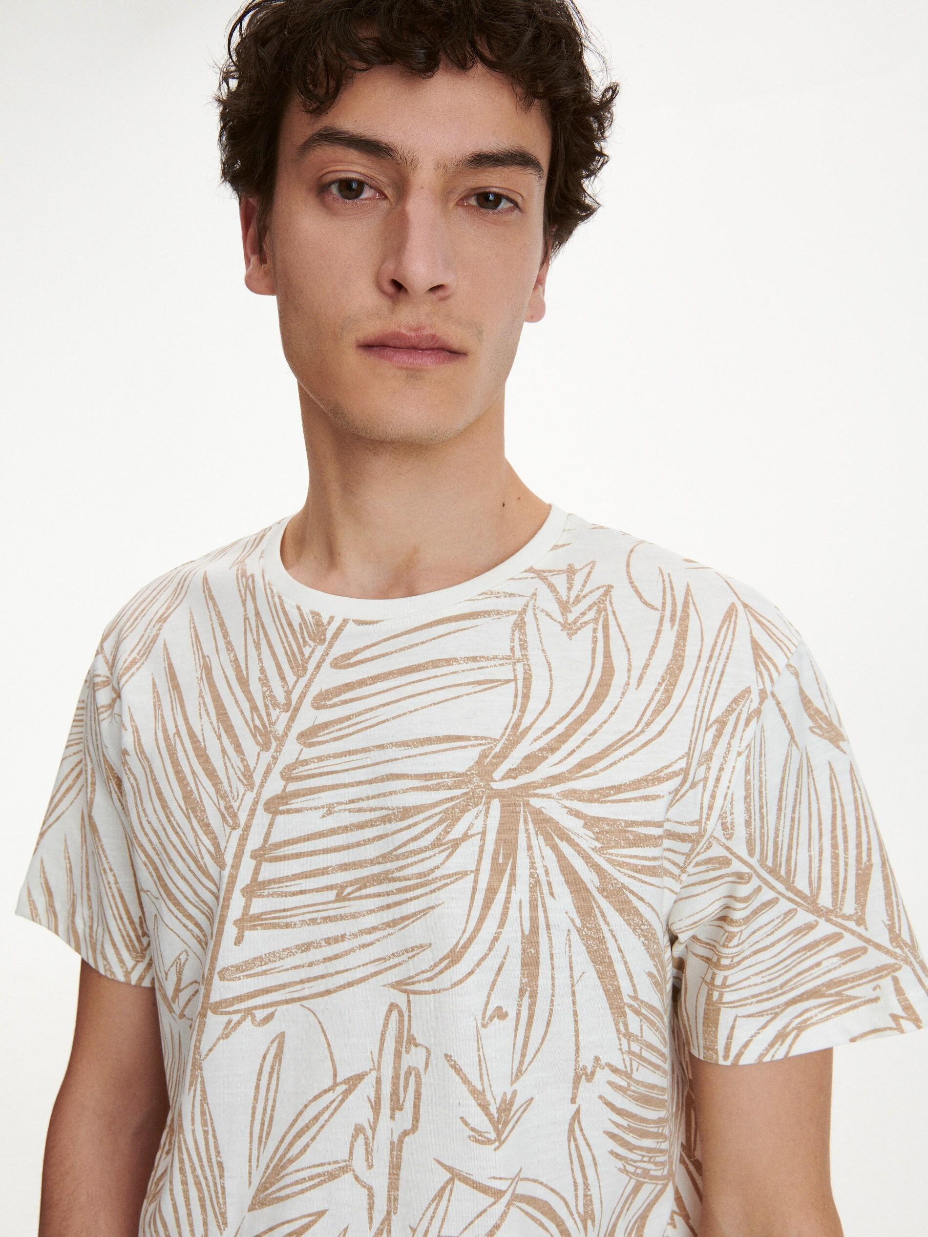 Ivory Regular Fit T-Shirt With Print, , large image number 0