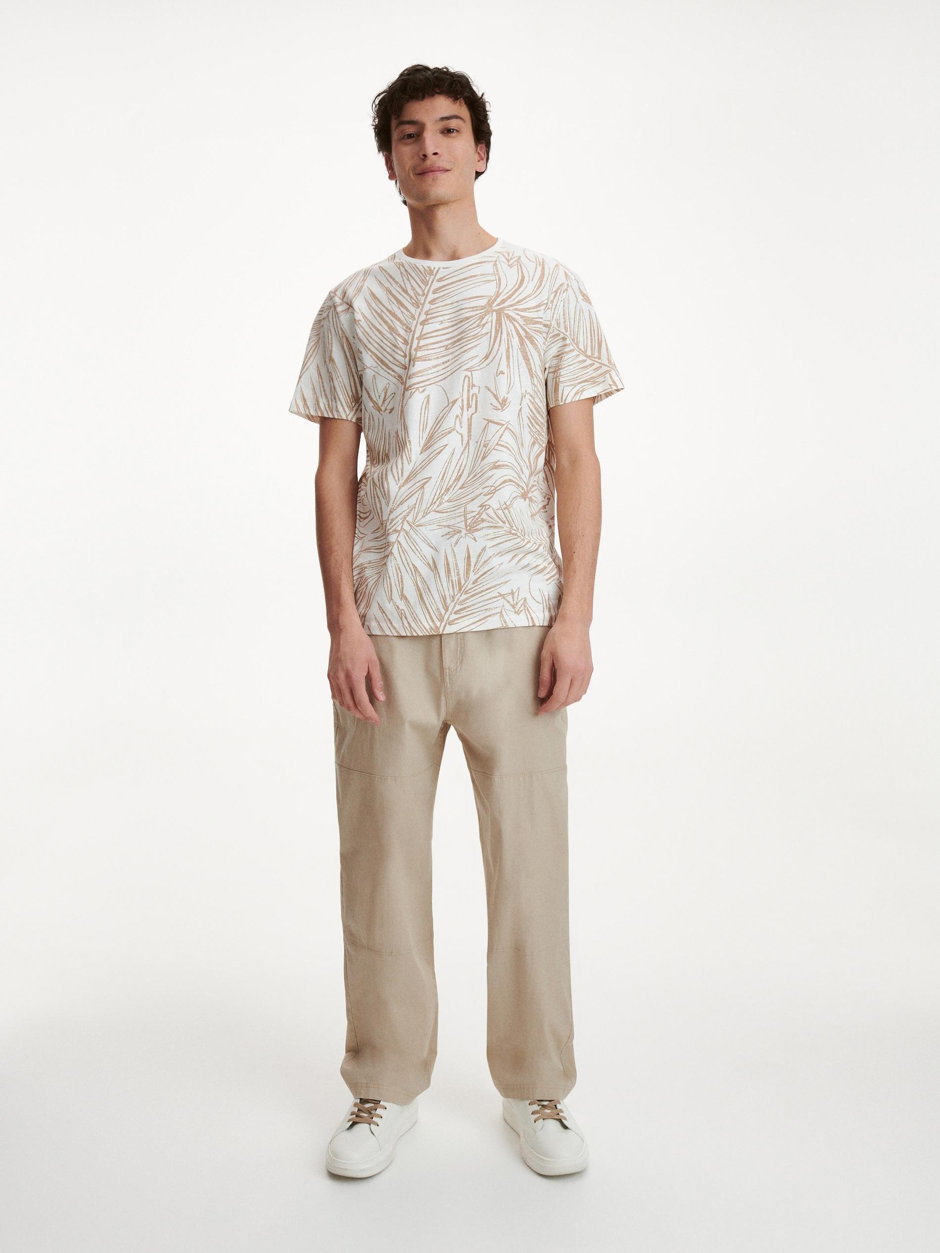 Ivory Regular Fit T-Shirt With Print, , large image number 1