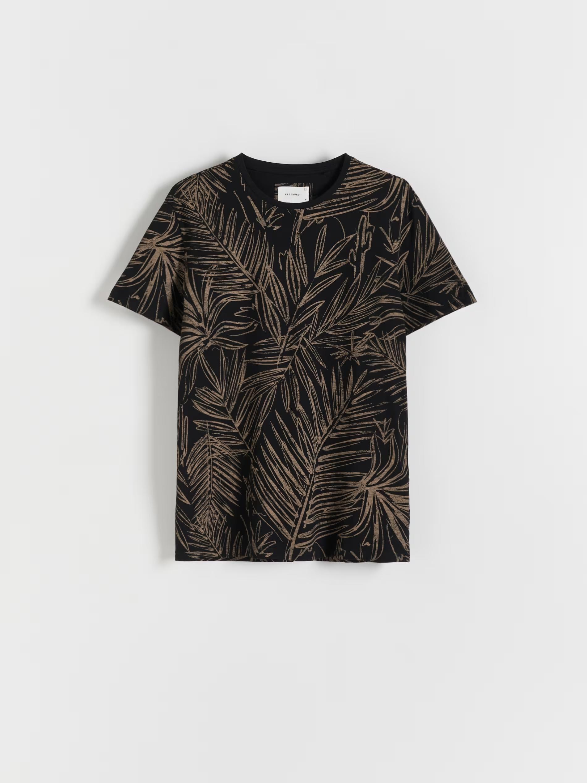 Black Regular Fit T-Shirt With Print, , large image number 4