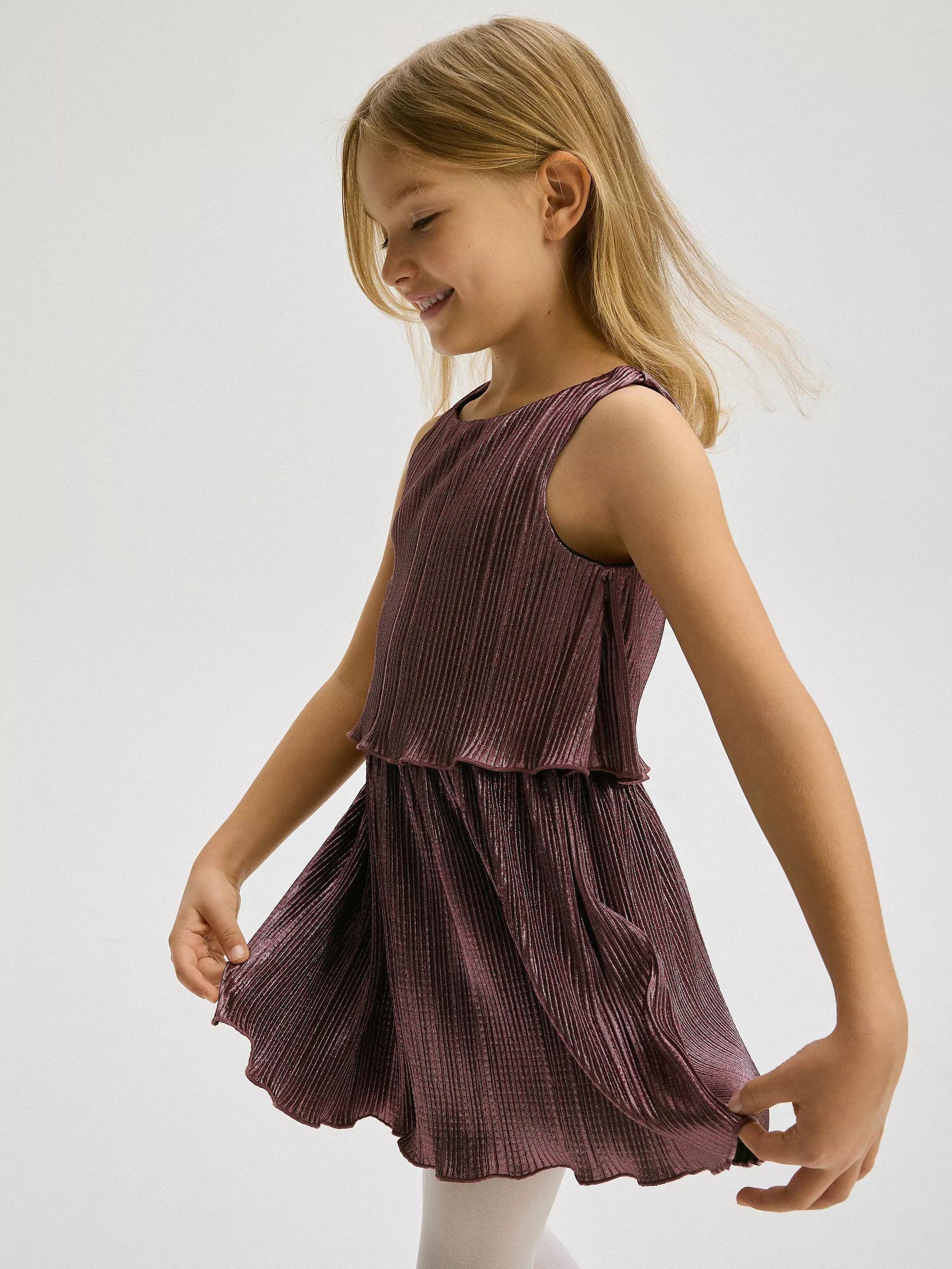 Brown Dress,Kids Girl, , large image number 0