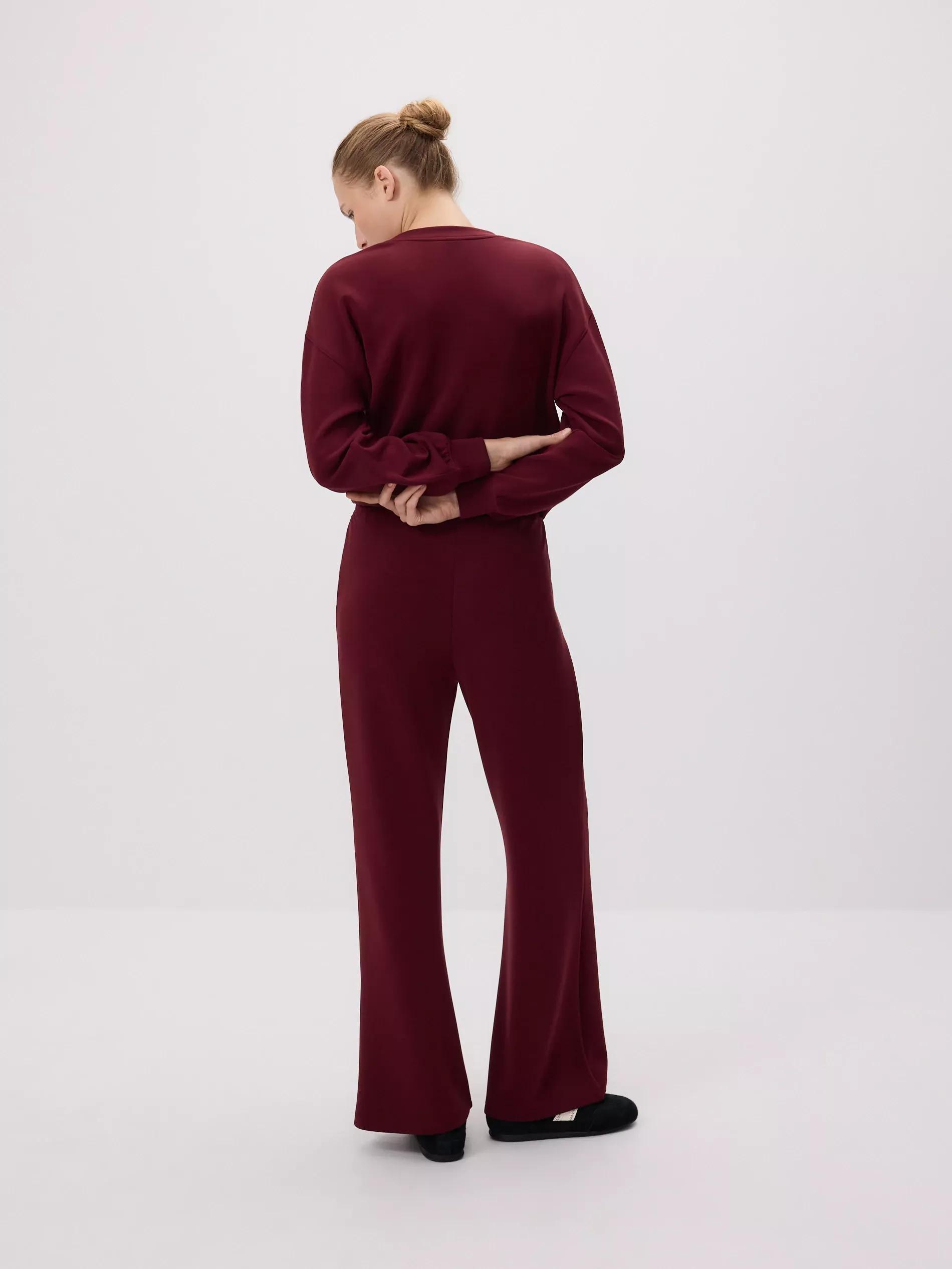 MAROON Wide leg trousers, Burgundy, large image number 1
