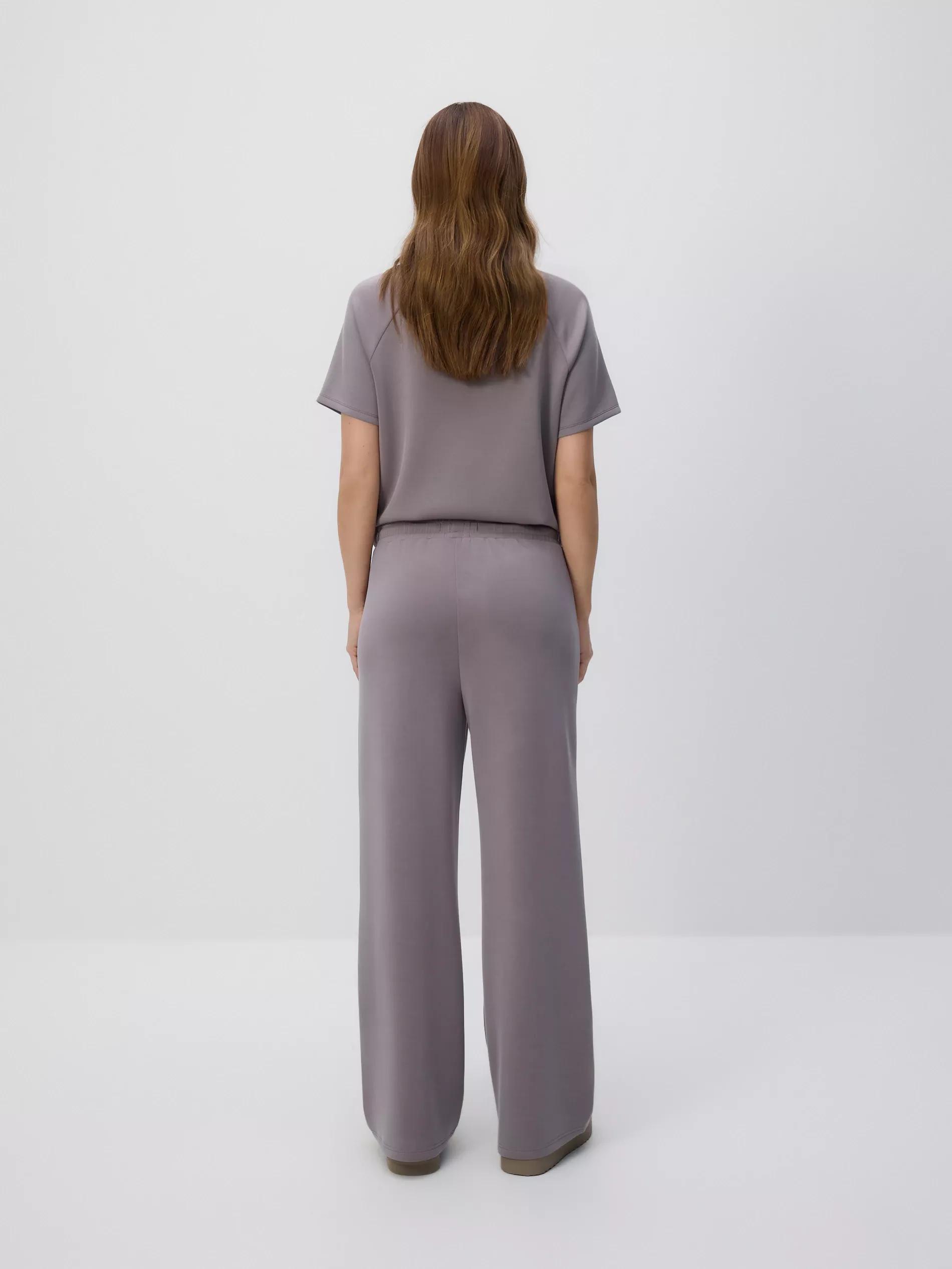 Brown Wide Leg Trousers, Brown, large image number 2