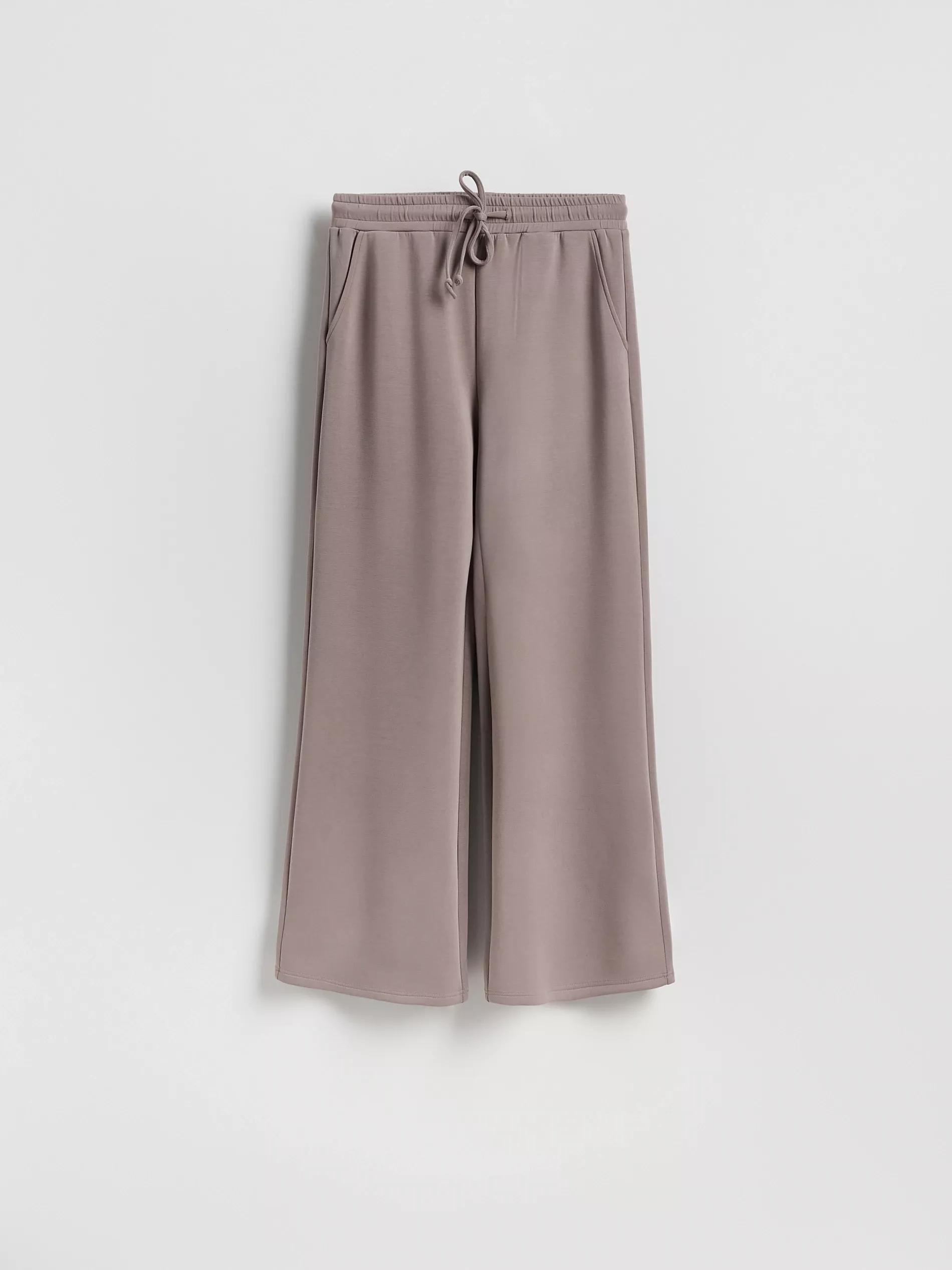 Brown Wide Leg Trousers, Brown, large image number 4