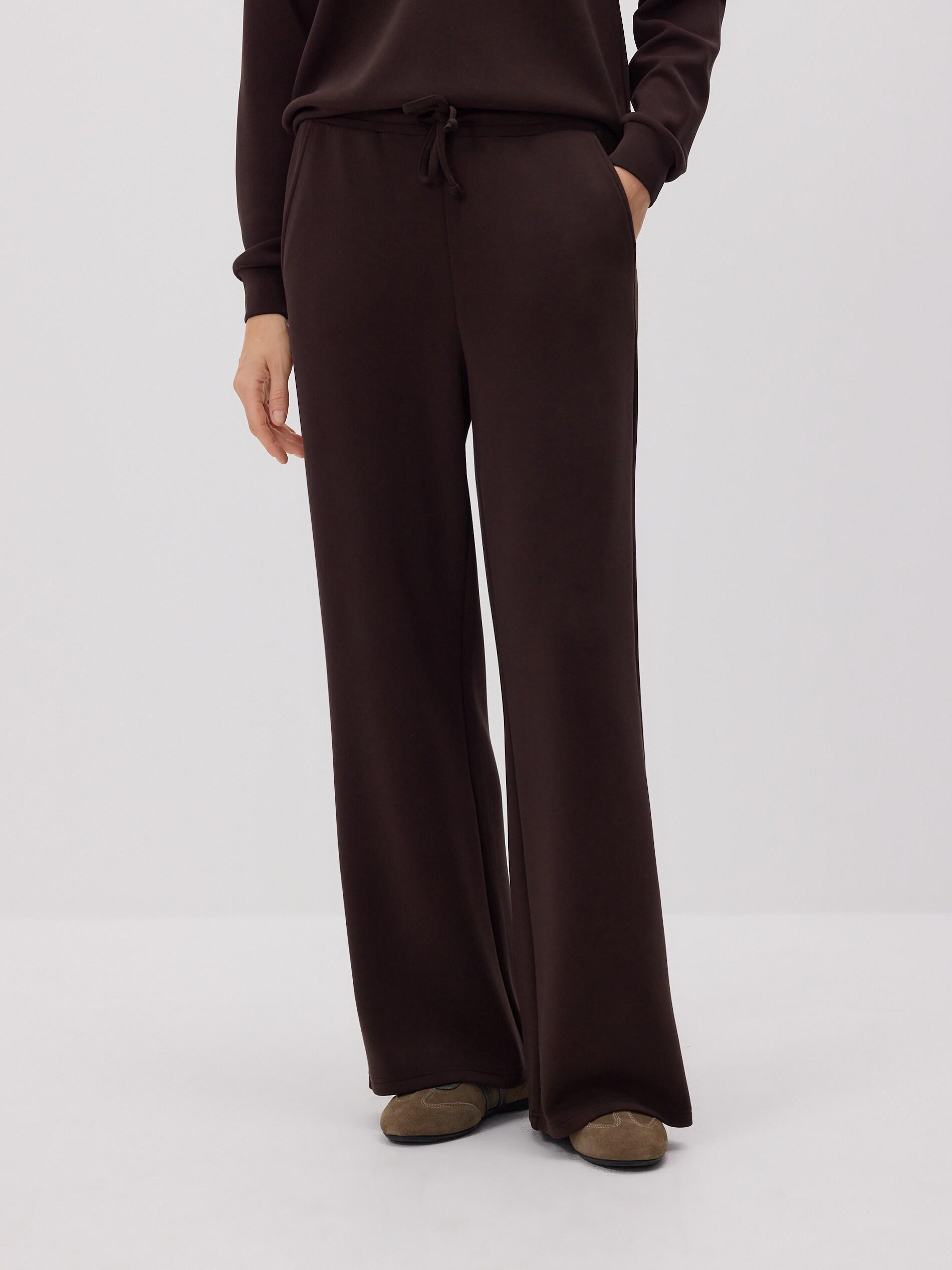 Brown Wide Leg Trousers, Brown, medium