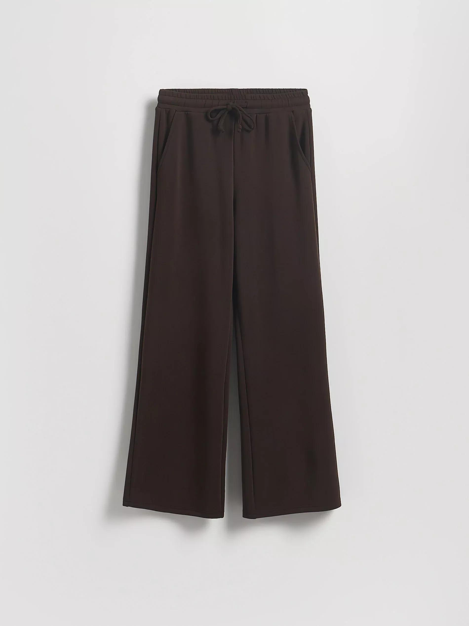 Wide leg trousers, Brown, large image number 4