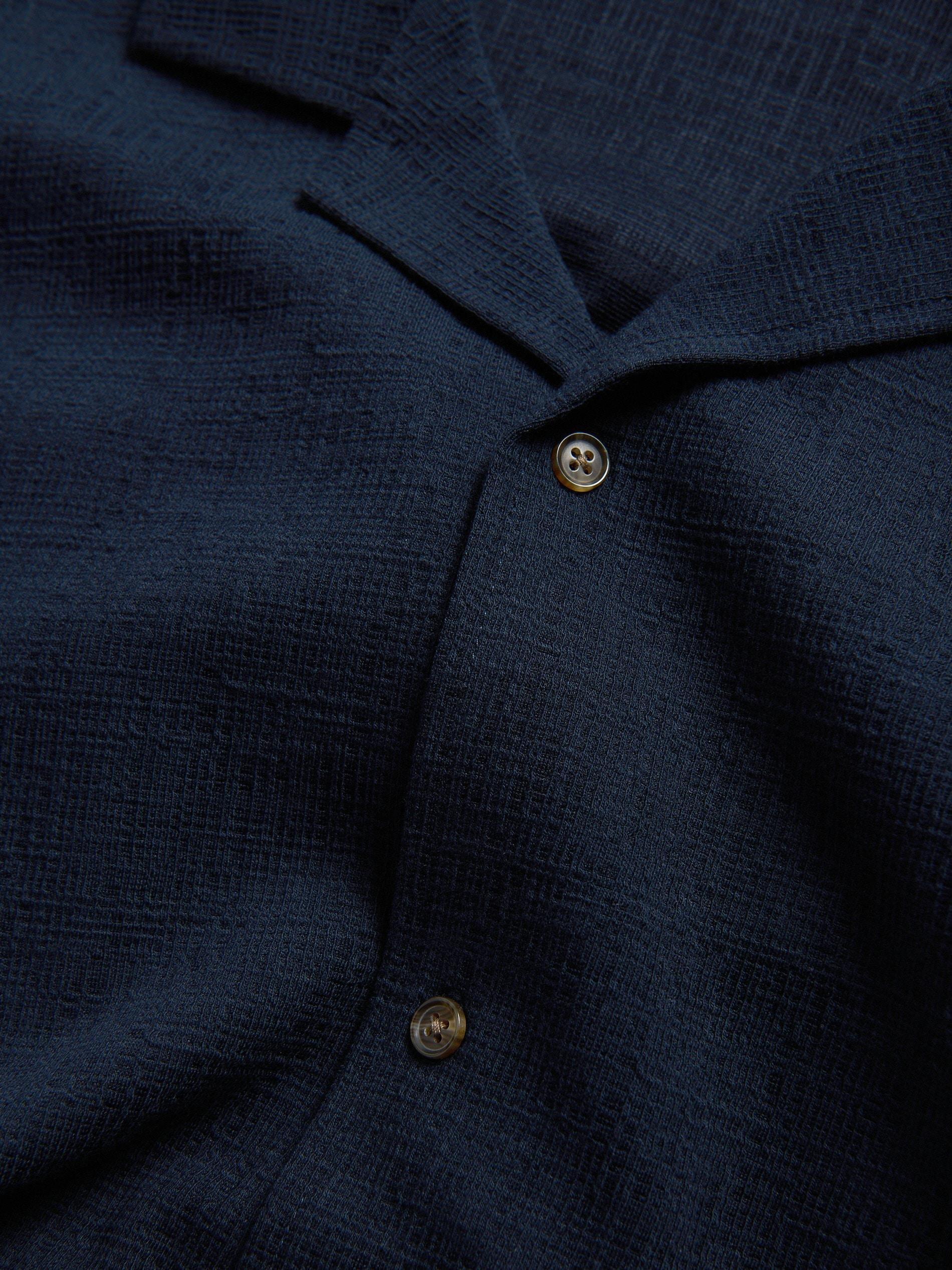 Navy Structural Fabric Regular Fit Shirt, Navy, large image number 1