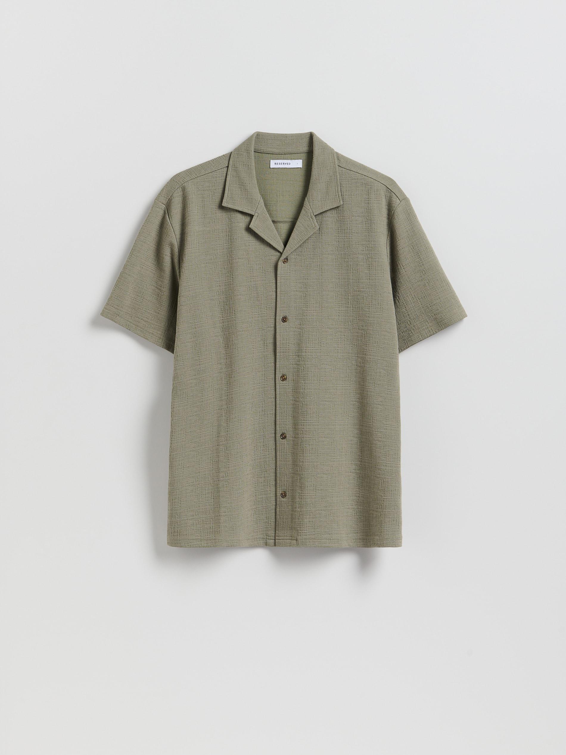 Green Structural Fabric Regular Fit Shirt, Green, large image number 0