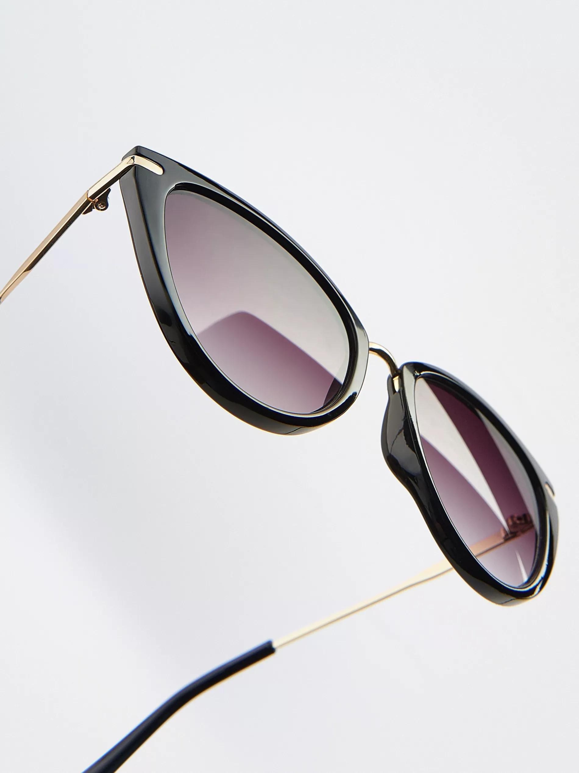 Black Designed Sunglasses, Black, large image number 1