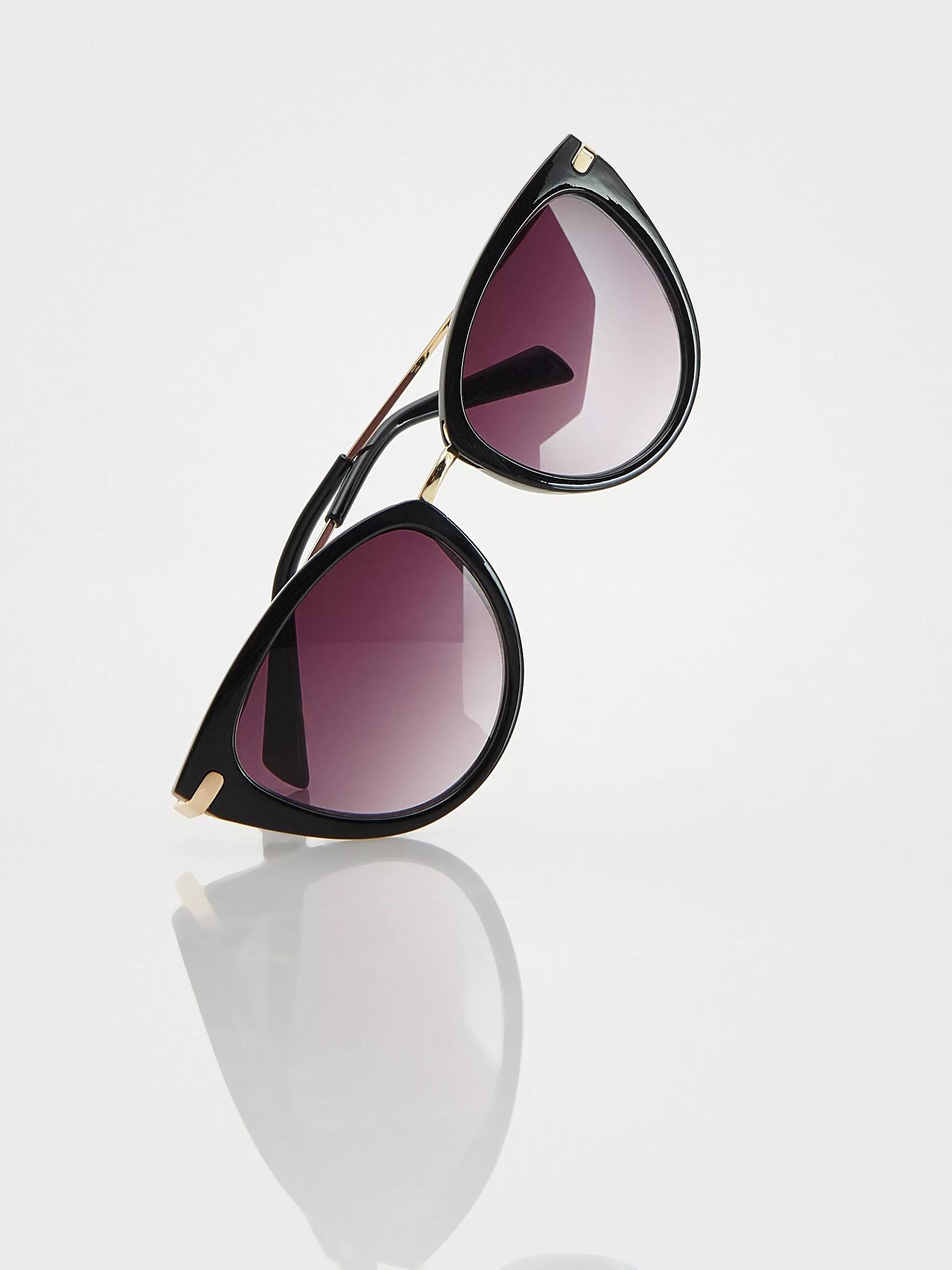 Black Designed Sunglasses, Black, large image number 3